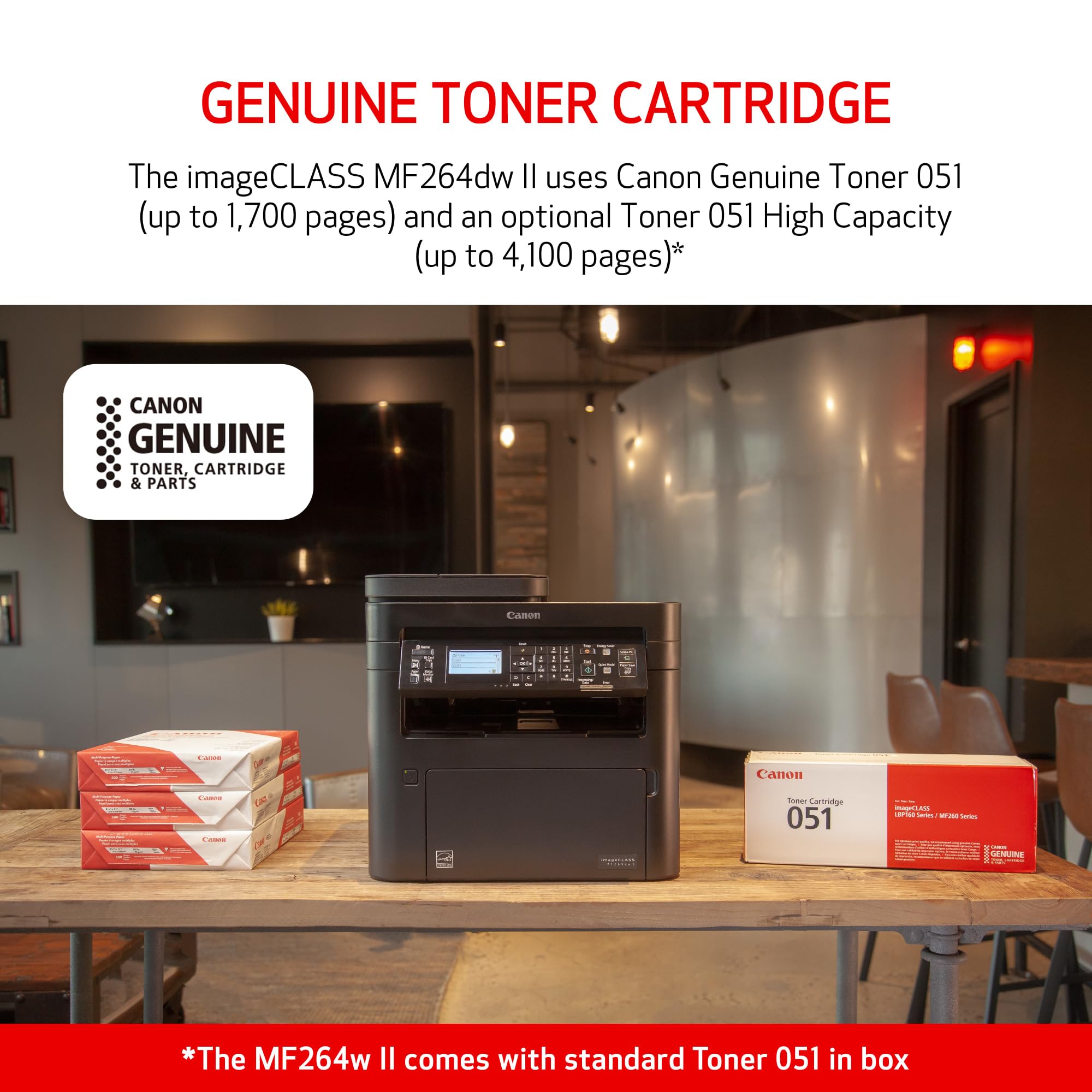 MF264DW 新品 Canon Wireless 3-in-1 Monochrome Laser Printer with Duplex