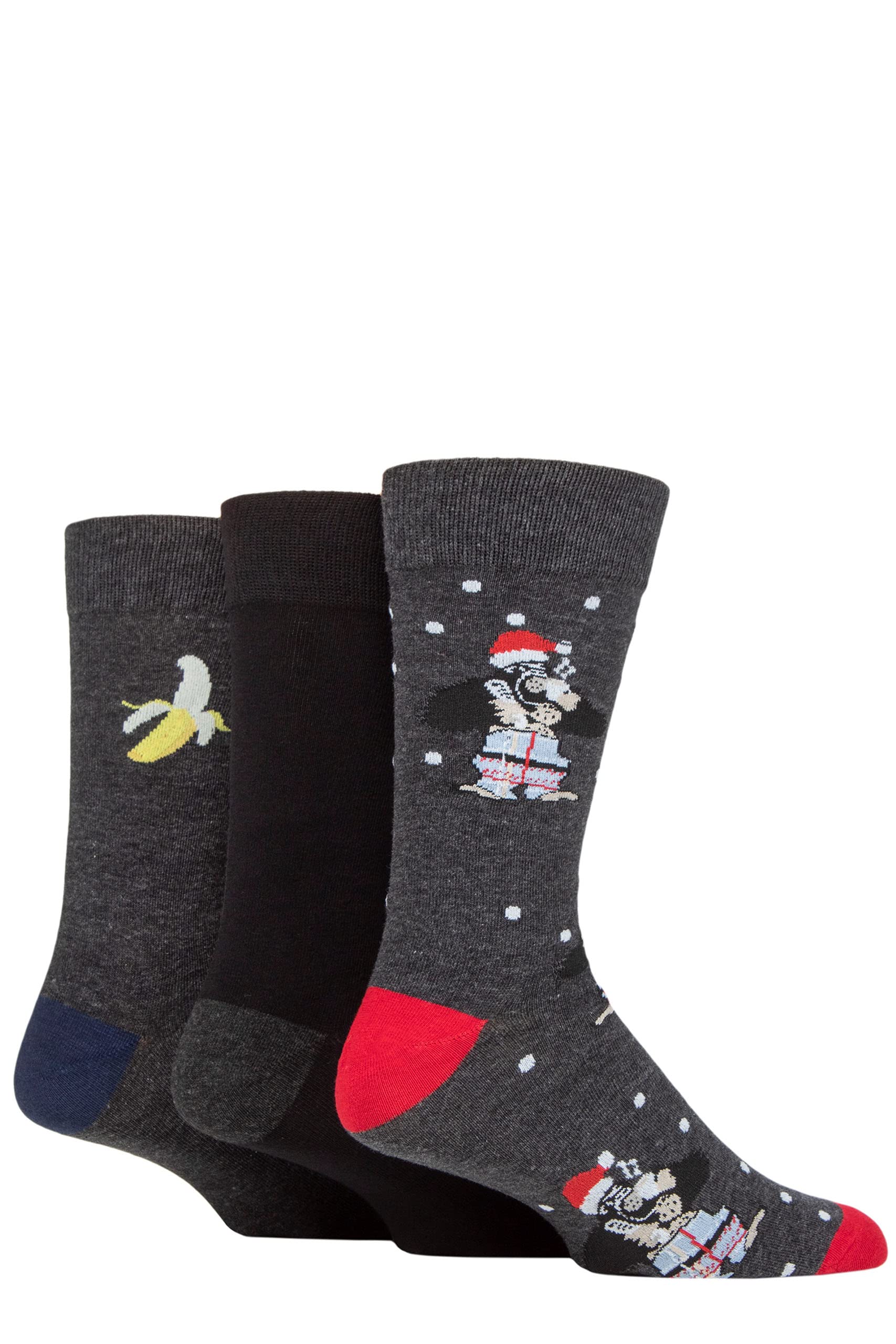 SockShop Wildfeet Mens Winter Wonderland Christmas Cube Boxed Socks Pack of 3 Gorilla 7-11