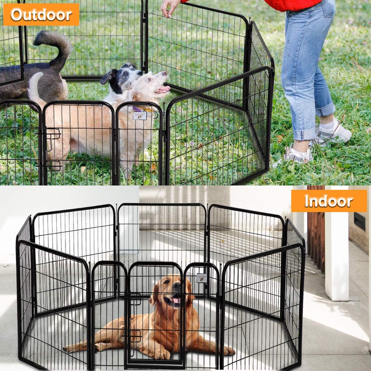 large portable dog pen