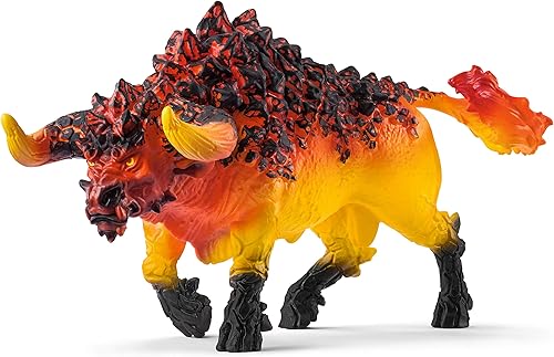 Schleich Eldrador Creatures - Figura de toro de lava de 7 pulgadas, figura de monstruo de fuego para niños y niñas para juegos imaginativos,