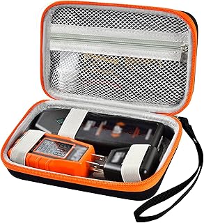 Case Compatible with Klein Tools ET300 Circuit Breaker Finder, Finds Electrical Circuit Breaker and Electrical Outlets for Klein Tools RT250, Mesh Pocket for Southwire Adapter/ Accessory/ Batteries