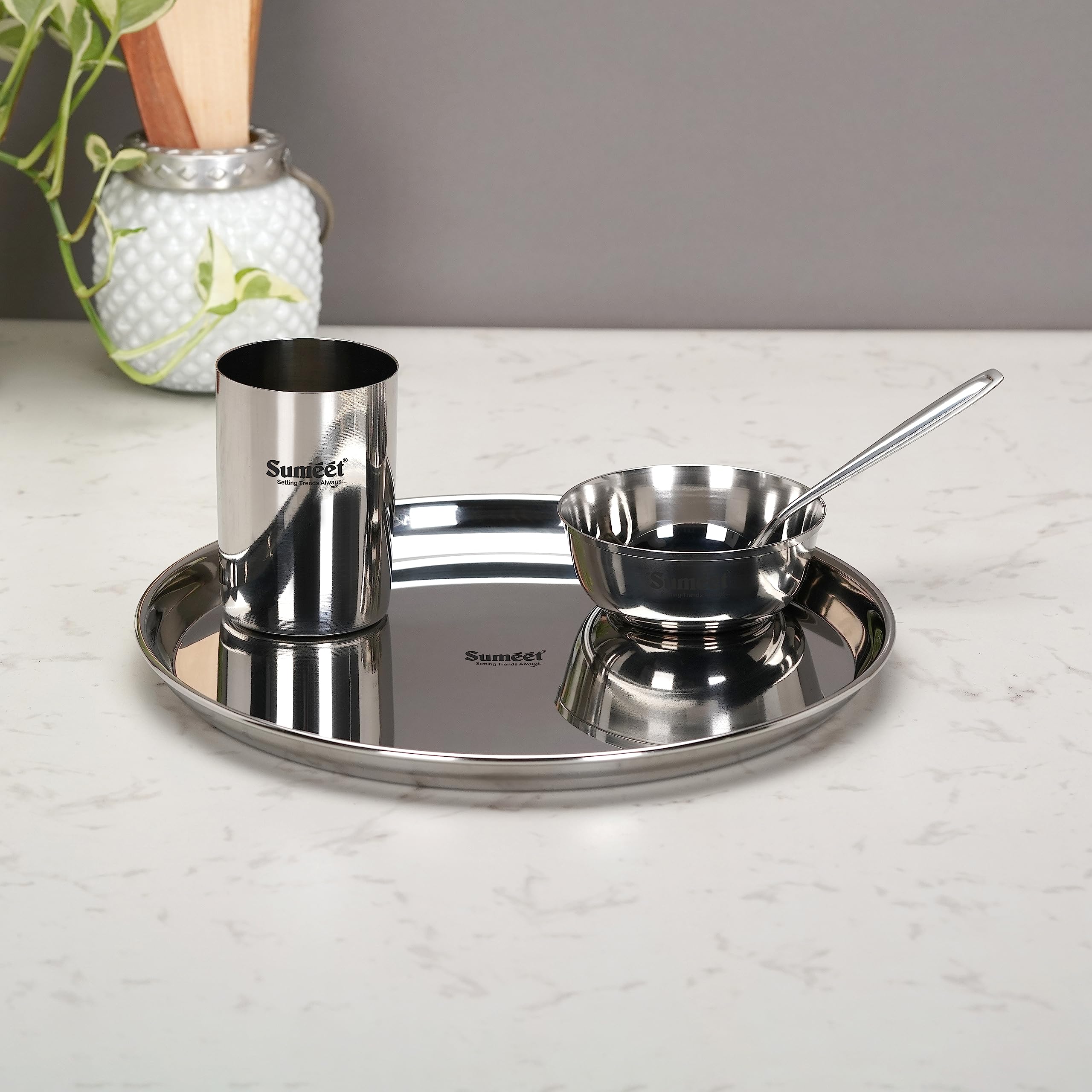 Sumeet Stainless Steel Dinner Set - 24 Piece -11