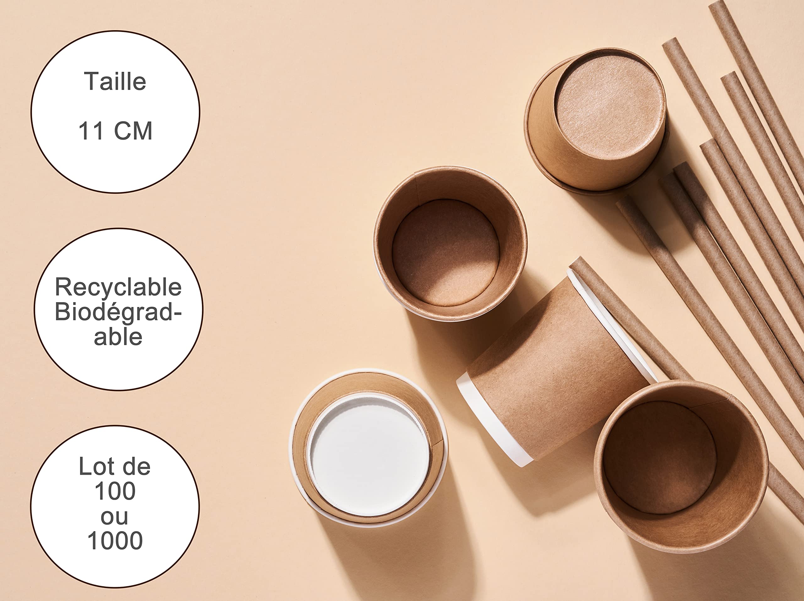 100 Touillettes en Bois Naturel pour Café - Agitateur Écologique Polyvalent
