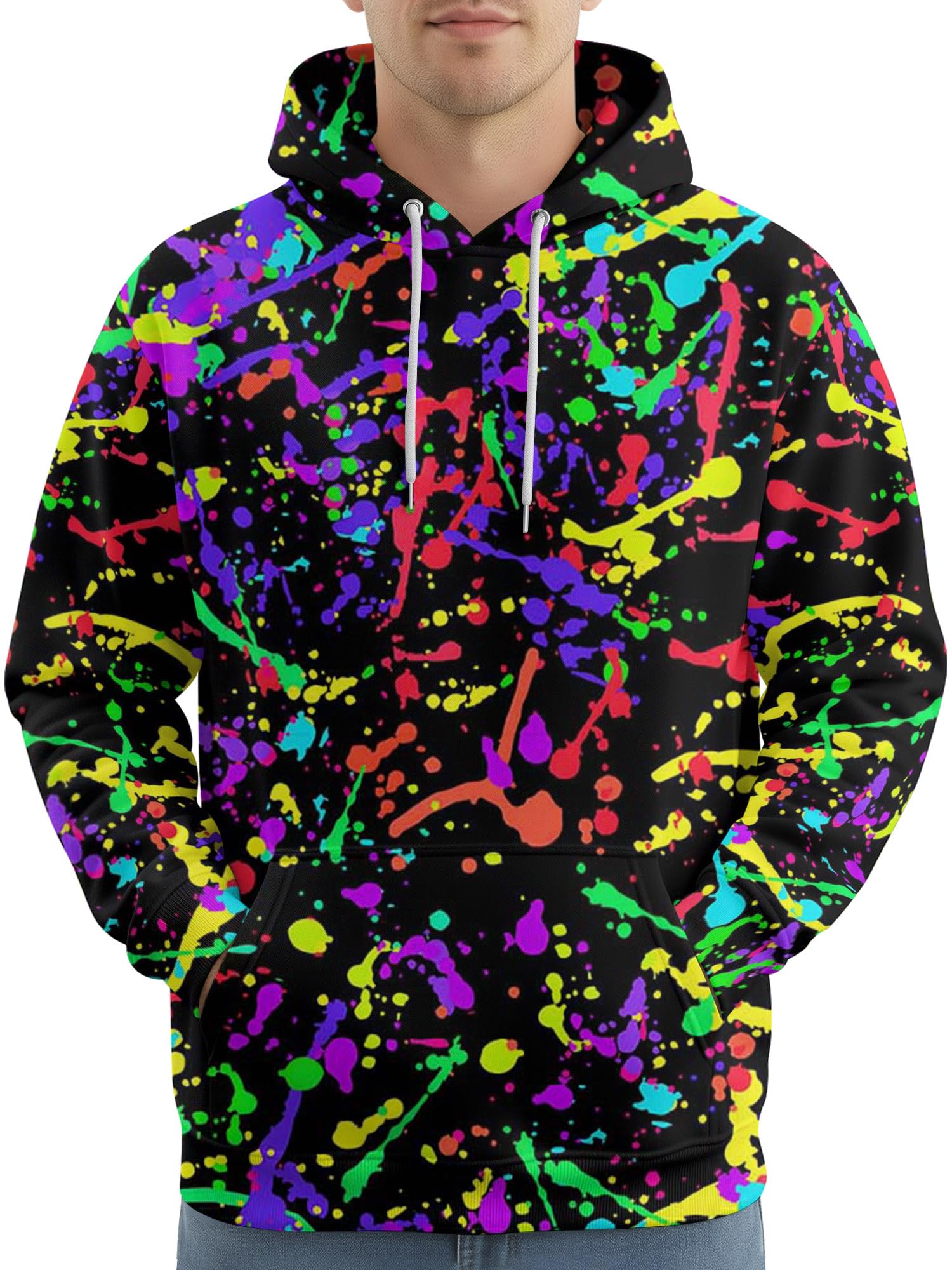 PAGYMO Graphic Hoodies for Men Funny Novelty Pullover Hooded Sweatshirt