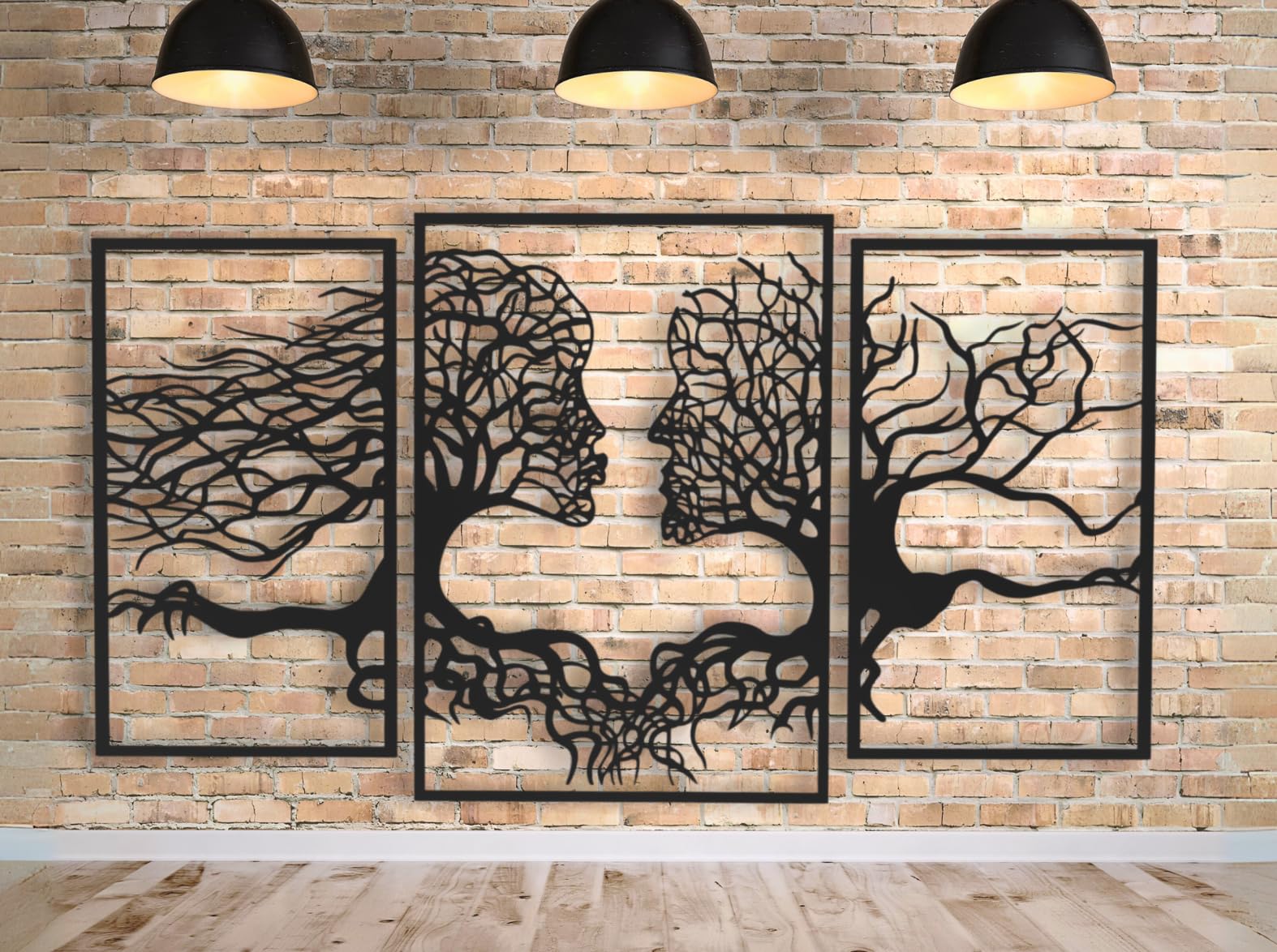 Levensboom Gezichten Wanddecoratie, Wanddecoratie van hout