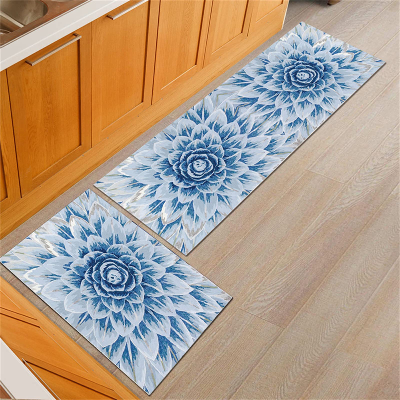 Tapis de cuisine antidérapant lavable lot de 2 format 45x120 45x70cm