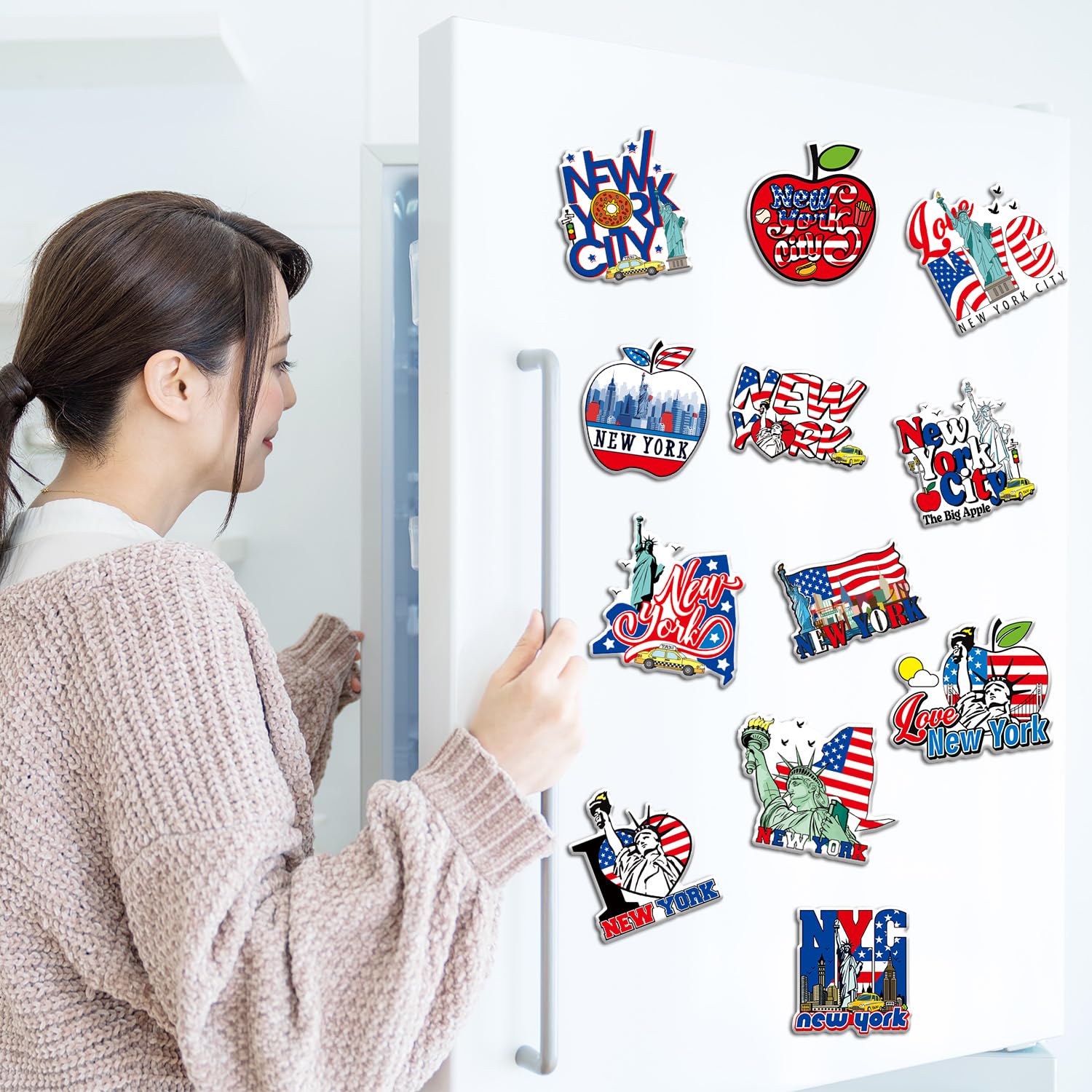 Magnete Frigorifero Manhattan New York 3D – Lettere In Resina, Fatto A Mano, Souvenir Viaggio, Decorazione Casa E Cucina