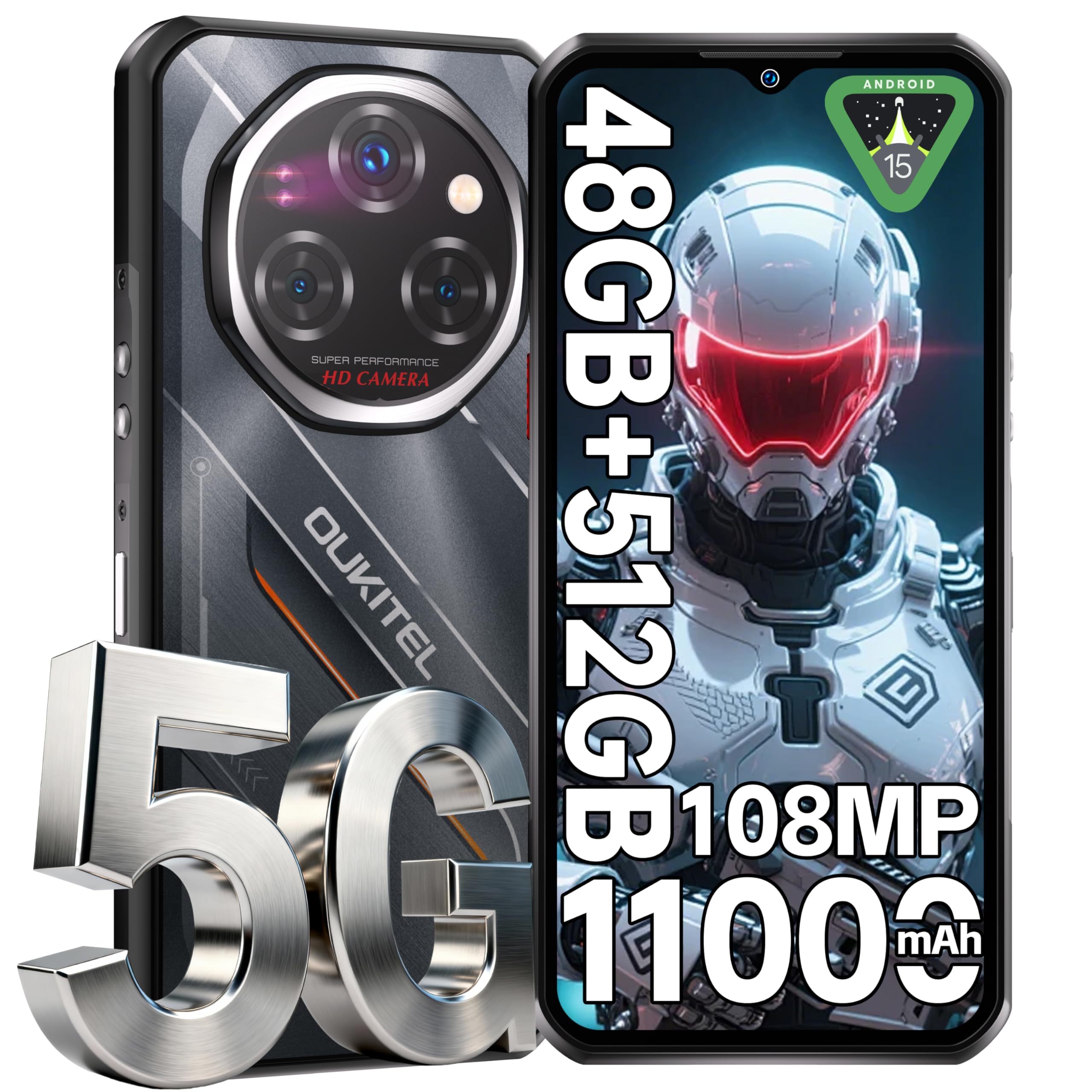 5G タフネススマホ Android 15 OUKITEL WP62 20GB 5G タフネススマホ Android 15 OUKITEL WP62 20GB Rugged Phones (IP68