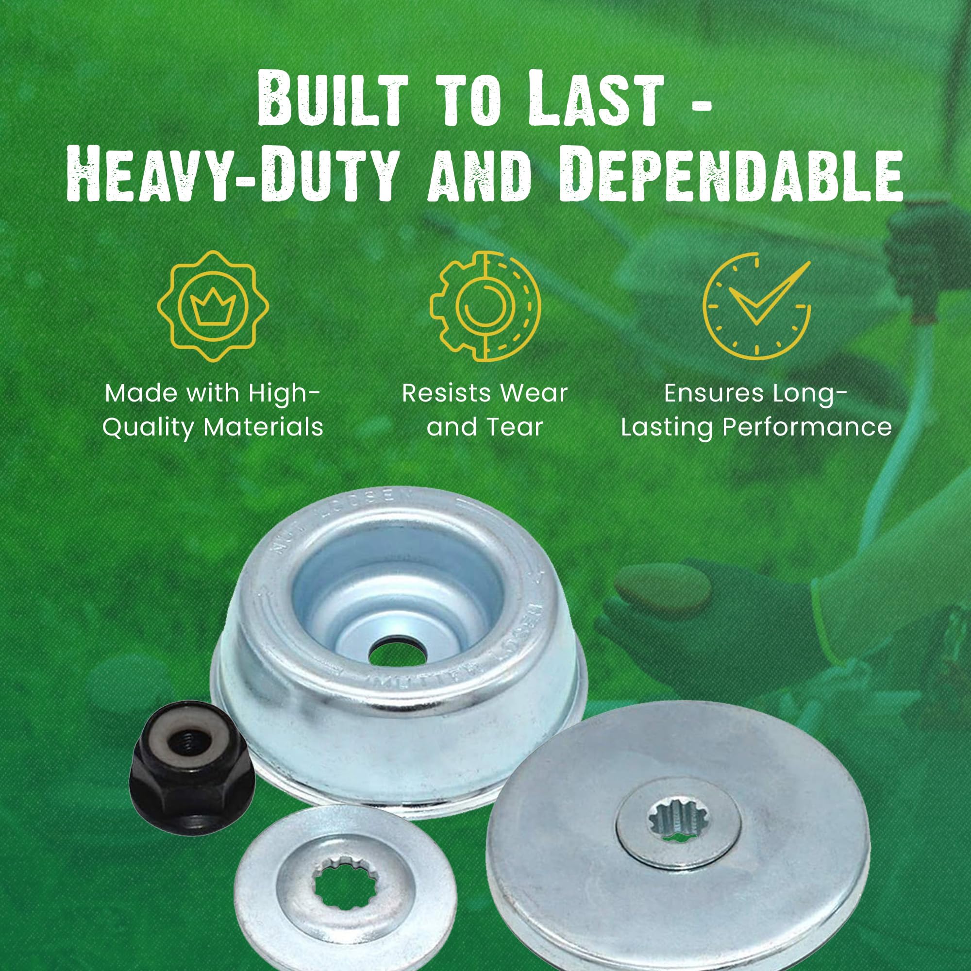 FORESTER Kit de conversión de cabeza recortadora compatible con la mayoría de los recortadores de eje recto Stihl y Brushcutte