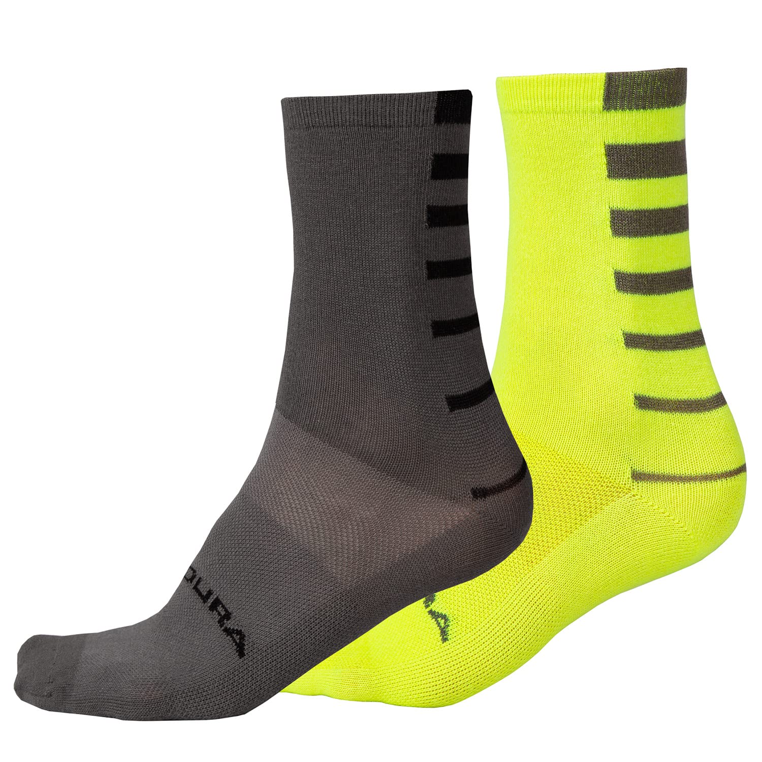 Endura Men's Yellow Stripe Coolmax® Socks 2 Pairs Eu 37-42