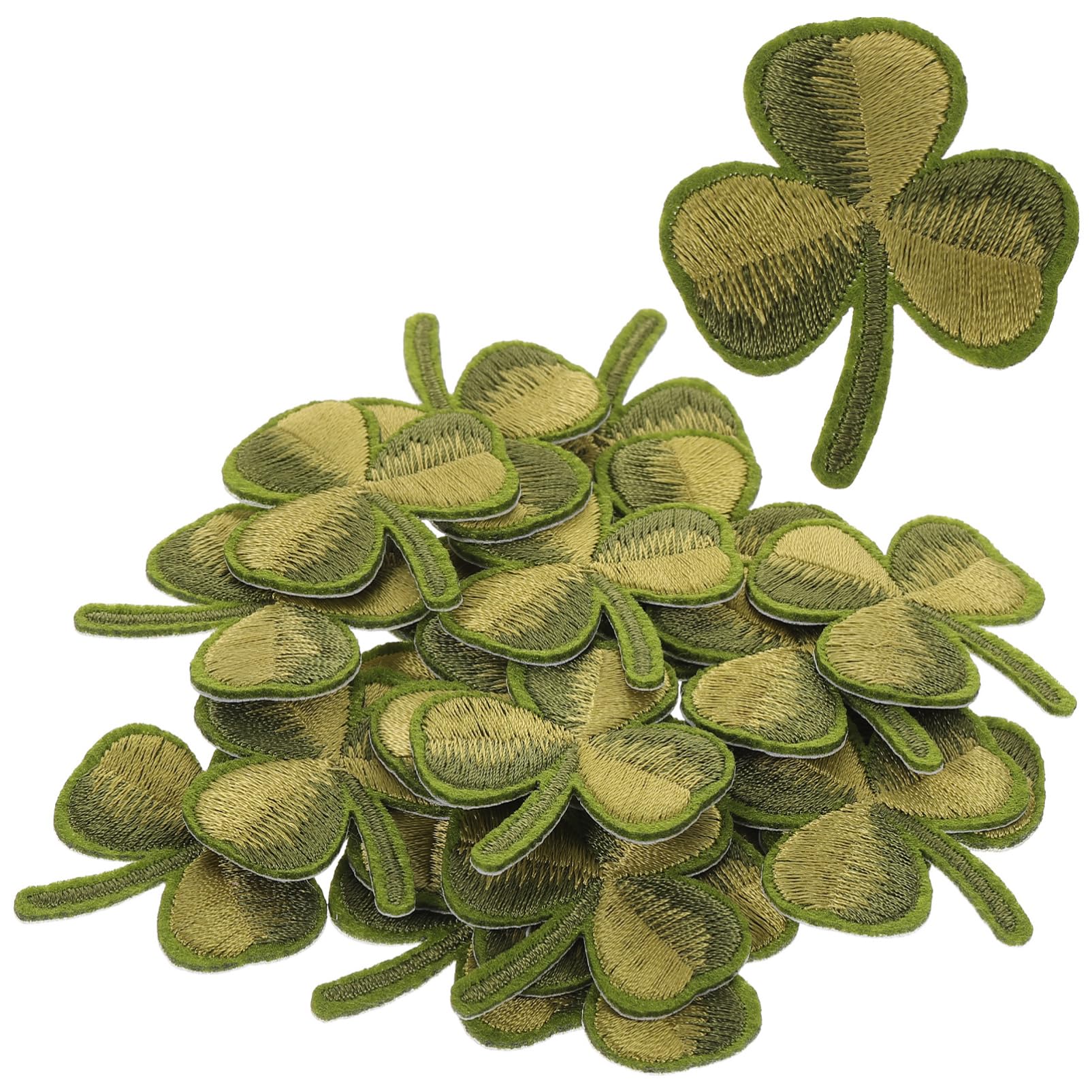 STOBOK 100pezzi Patches Ricamati Shamrock Per Capi e Accessori Toppe Termoadesive Per Riparazioni e Decorazioni Di Vestiti Jeans Cappelli Shirt