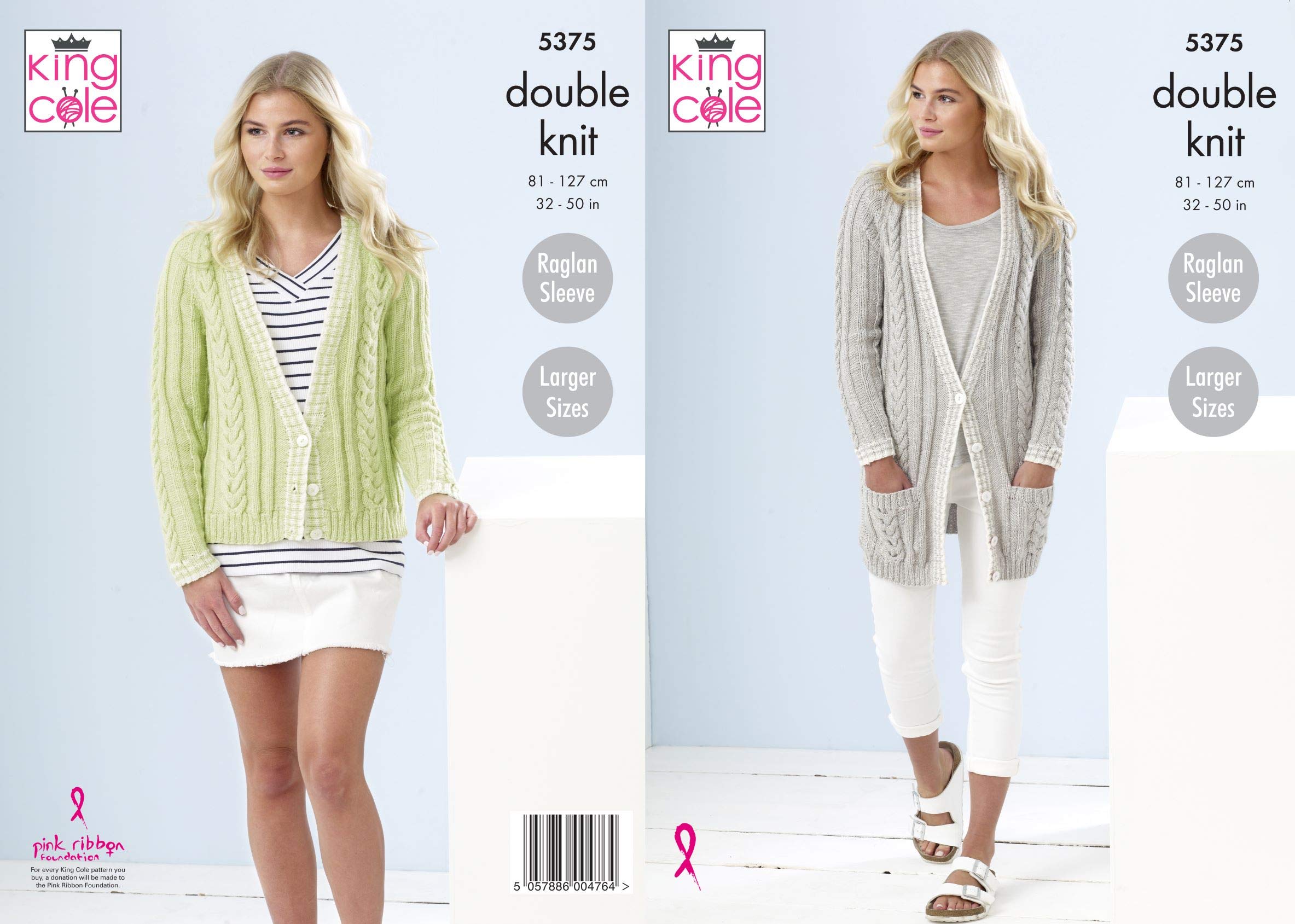 King Cole DK Knitting Pattern Cardigans 5375