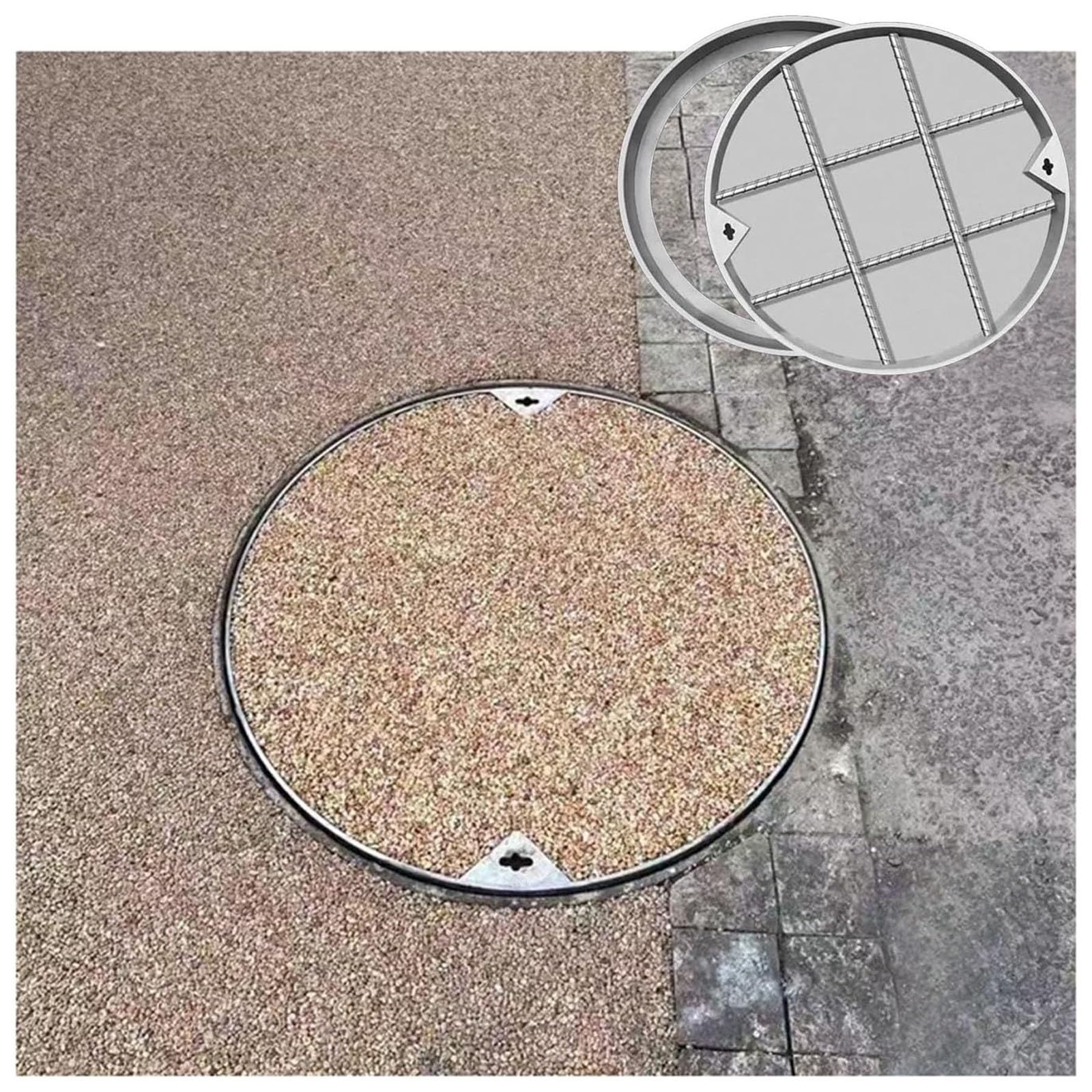 Couvercle de fosse de collection extérieur pour pavés de terrasse moderne
