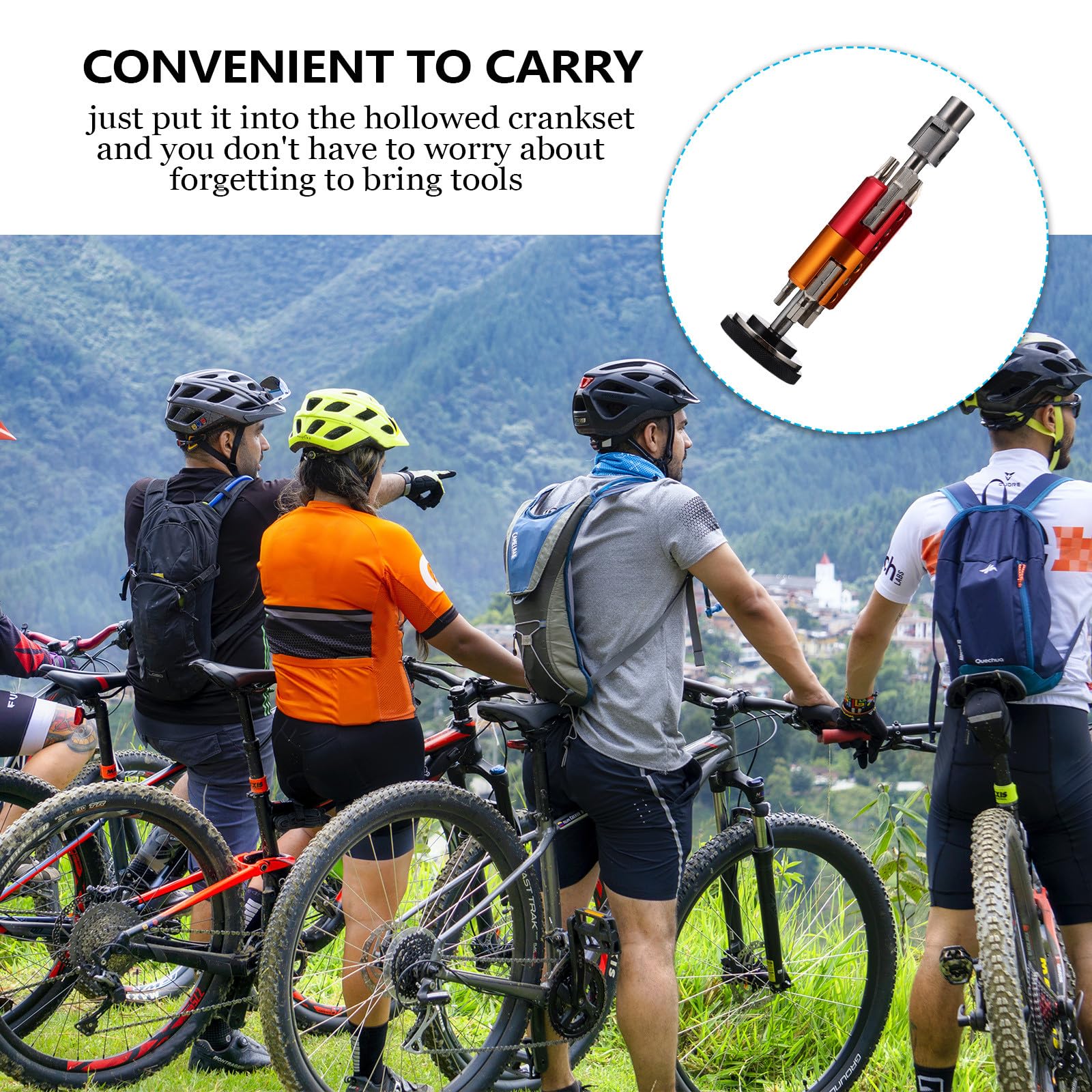 GALPADA Mountainbike aus Aluminiumlegierung und S2 Stahl Reparaturwerkzeug Verschleißfest und Leicht Tragbar Praktisches Fahrradwerkzeugsatz für Unterwegs