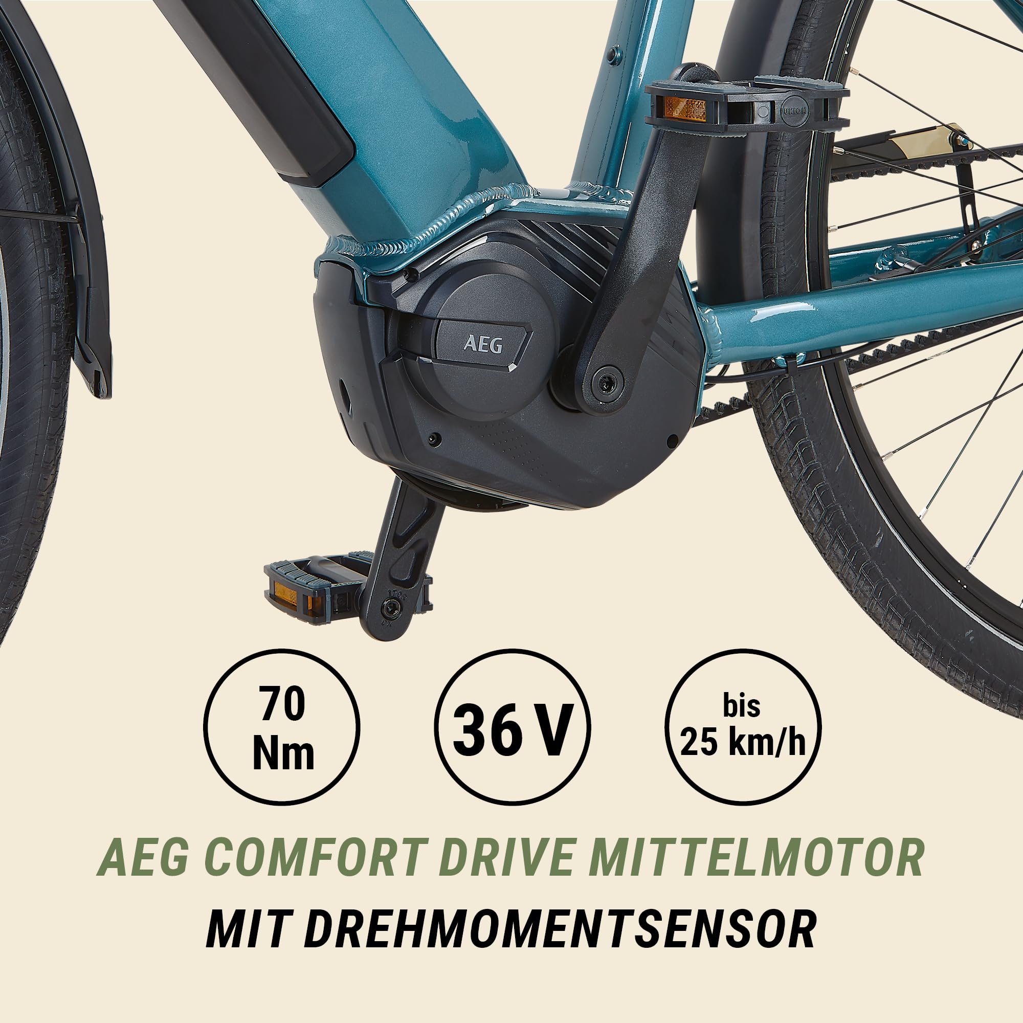 PROPHETE GENIESSER 5.0 E-Bike 28 Zoll Mittelmotor AEG ComfortDrive II 250W 70Nm Akku 540Wh bis 170 km Reichweite Nexus 7-Gang Hydraulische Scheibenbremsen 100 Lux LED Licht