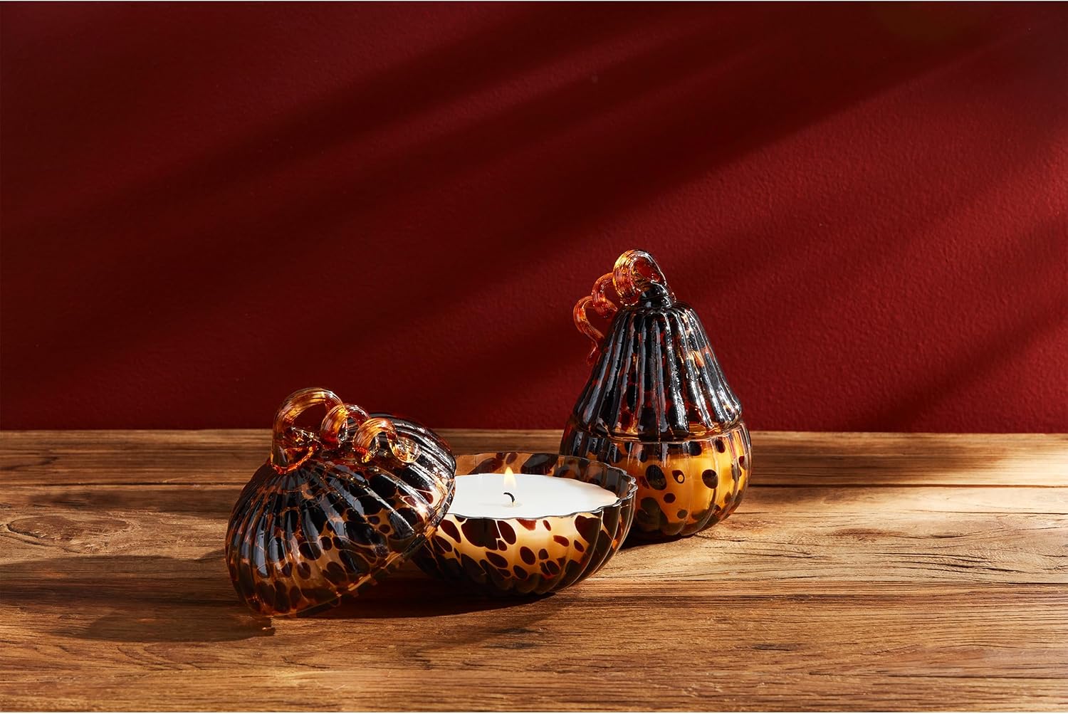 Mud Pie Tortoise Pumpkin Candles, Small, 8 3/4 oz