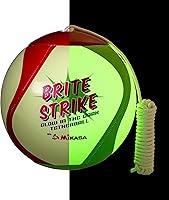 Vista 8 de Mikasa pelota de tetherball que brilla en la oscuridad, verde/rojo/brilloso