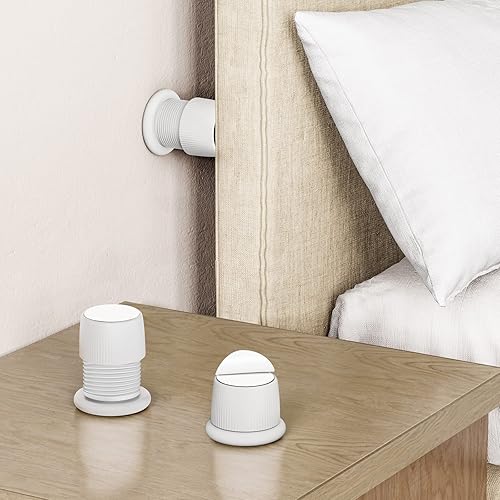 xuenair Tapones de cabecero, tapón de pared de cama de 1.6 a 2.6 pulgadas, herramienta antiagitación, estabilizador de cama para muebles de pared