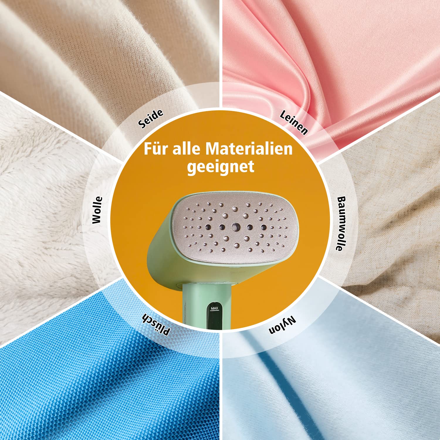 HOMEASY Reise-Dampfglätter Dampfbürste mit 110 ml Wassertank 800W Schnelle Erwärmung für Alltag und Reise