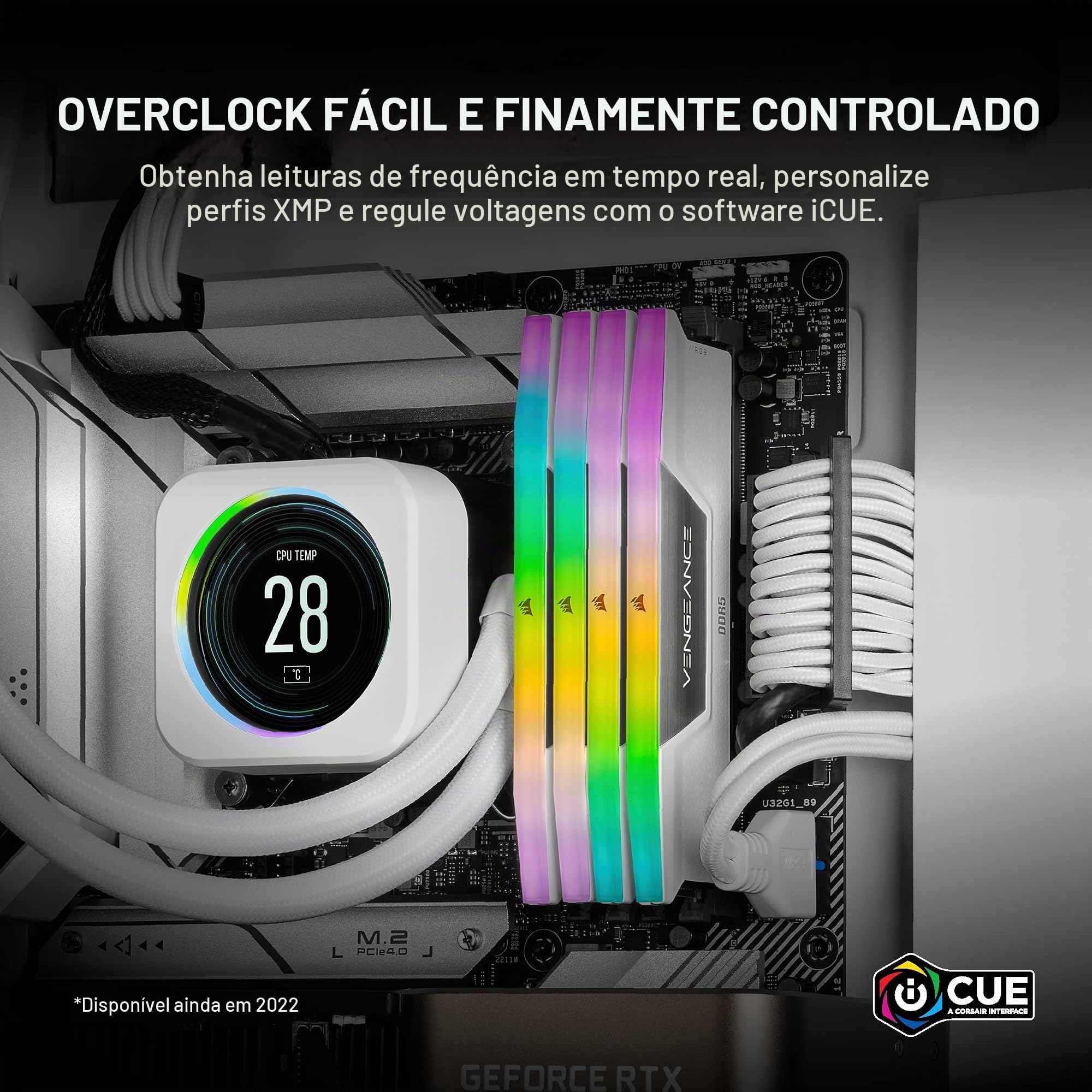 CORSAIR VENGEANCE RGB DDR5 RAM 32GB (2x16GB) 6000MHz CL36-44-44-96
