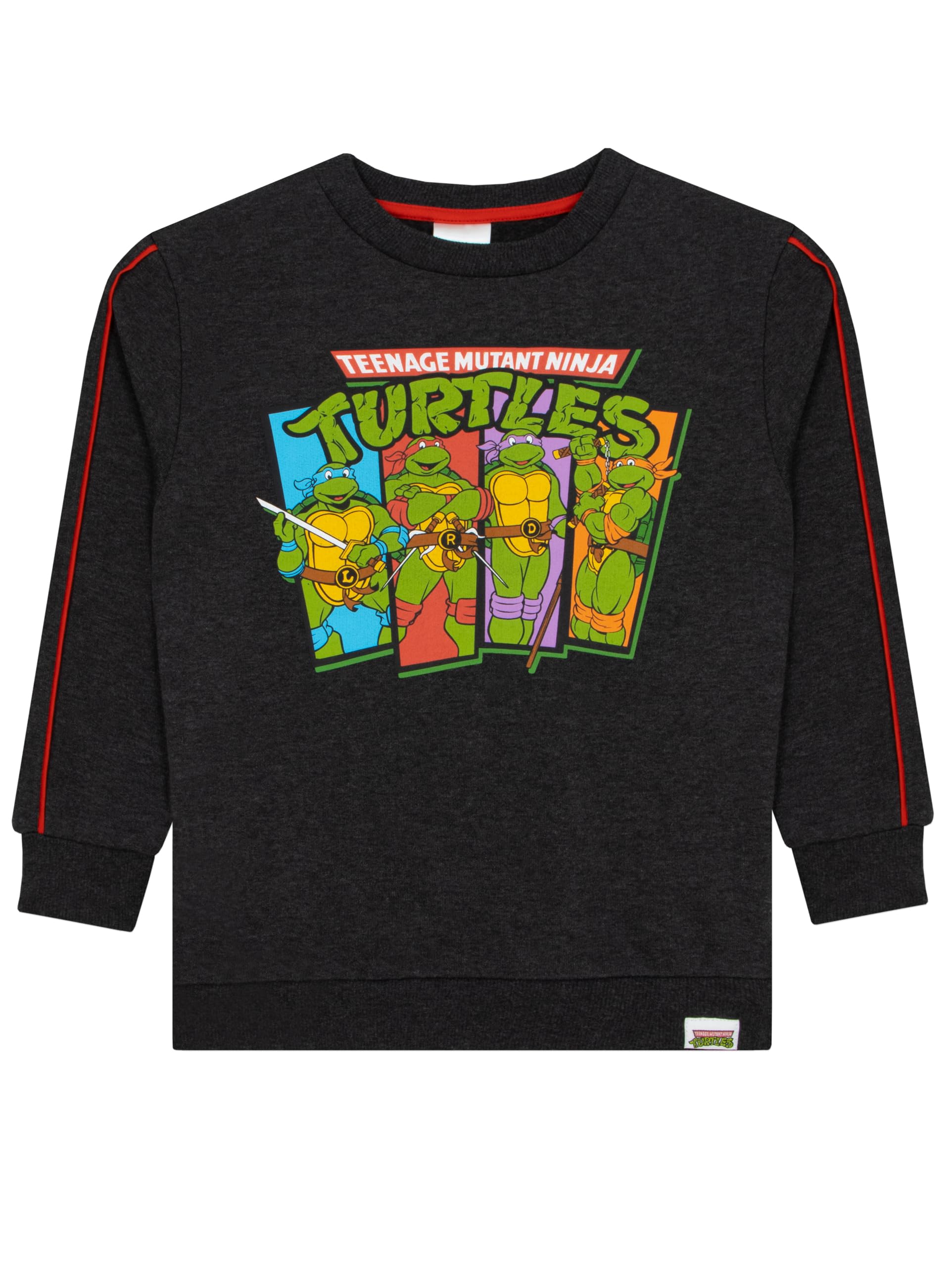 Teenage Mutant Ninja Turtles Boys Sweatshirt | Leonardo, Donatello, Raphael, and Michelangelo Boys Jumper | Grey 8-9 Years