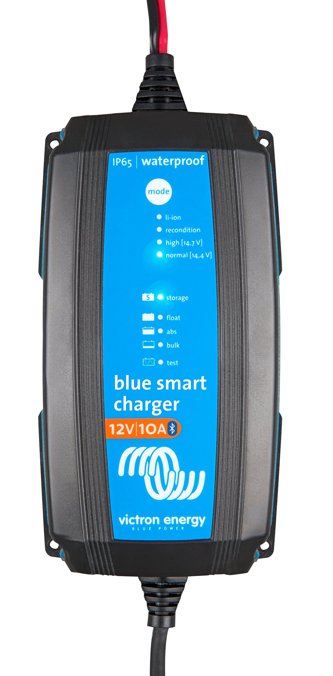 Victron Energy Blue Smart IP65 Smart Car Battery Charger 12V 10A, Trickle Charger for Car Battery and Desulfator for Motorcycle, ATV, RV, Lithium and Deep Cycle Batteries, CEE 7/17