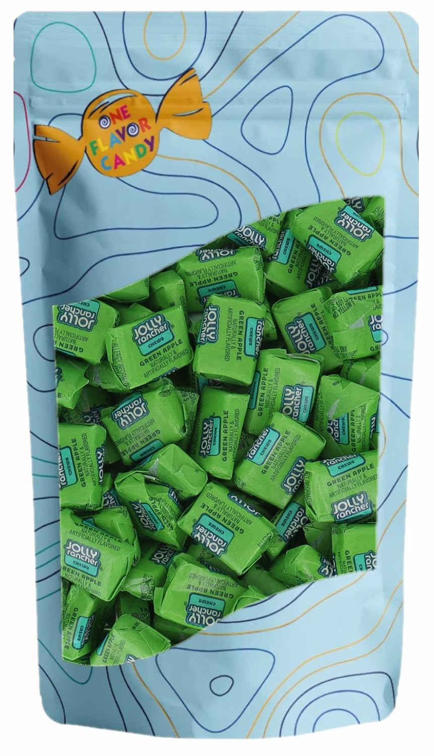 One Flavor Candy Jollies Rancher Fruit Chews Candy Candies Bulk in Resealable Bag (Cherry, 2lb)