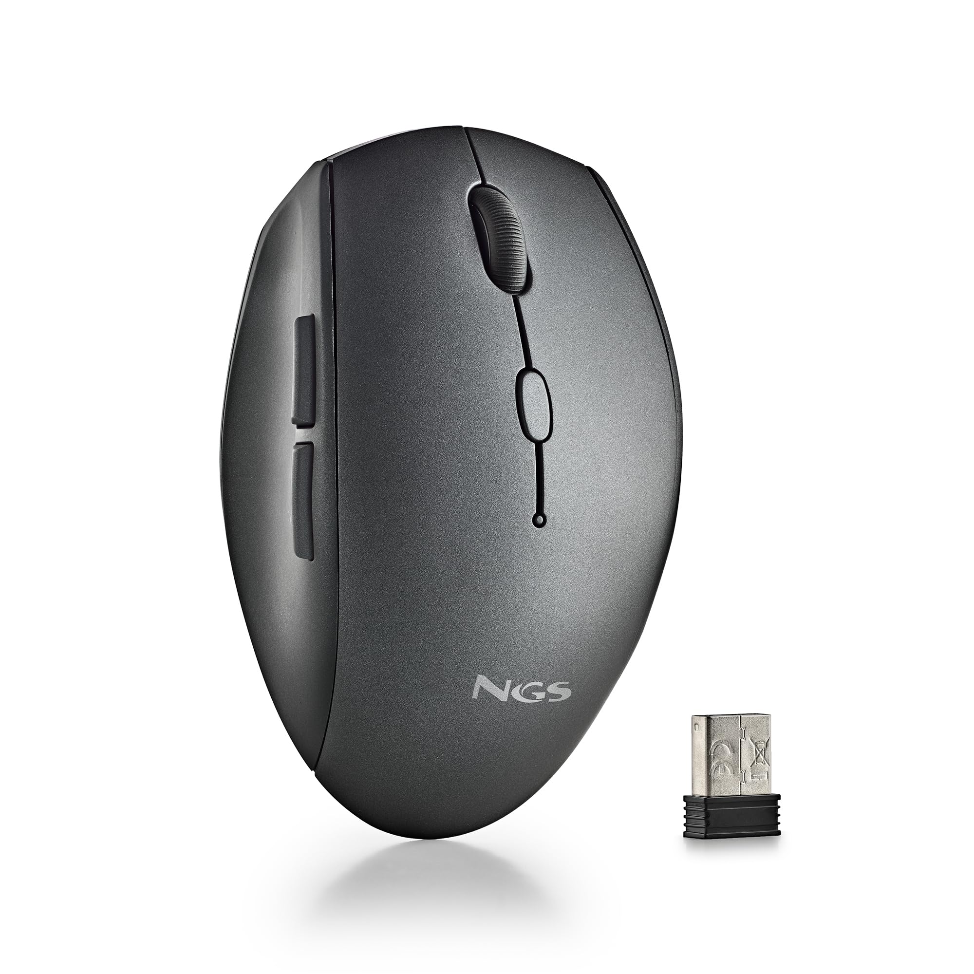Ratón Inalámbrico NGS Bee Black/ Hasta 1600 DPI