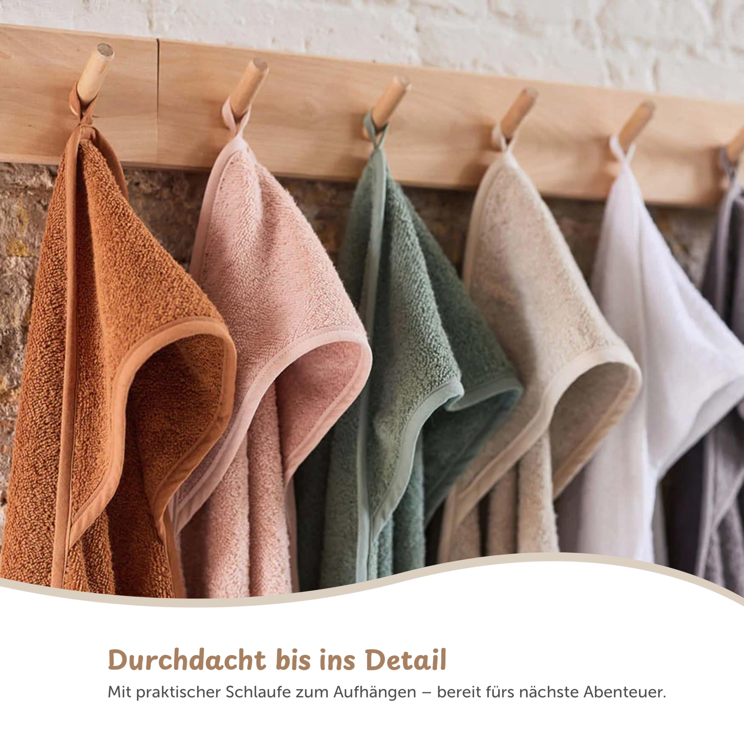 Kidsmood - personalisiertes Kapuzenhandtuch Baby | Niedliches Babyhandtuch, Bestickt mit Namen | Flauschig & sicher für zarte Babyhaut Liebevolles Geschenk zur Geburt Mädchen & Jungen (75x75 cm)