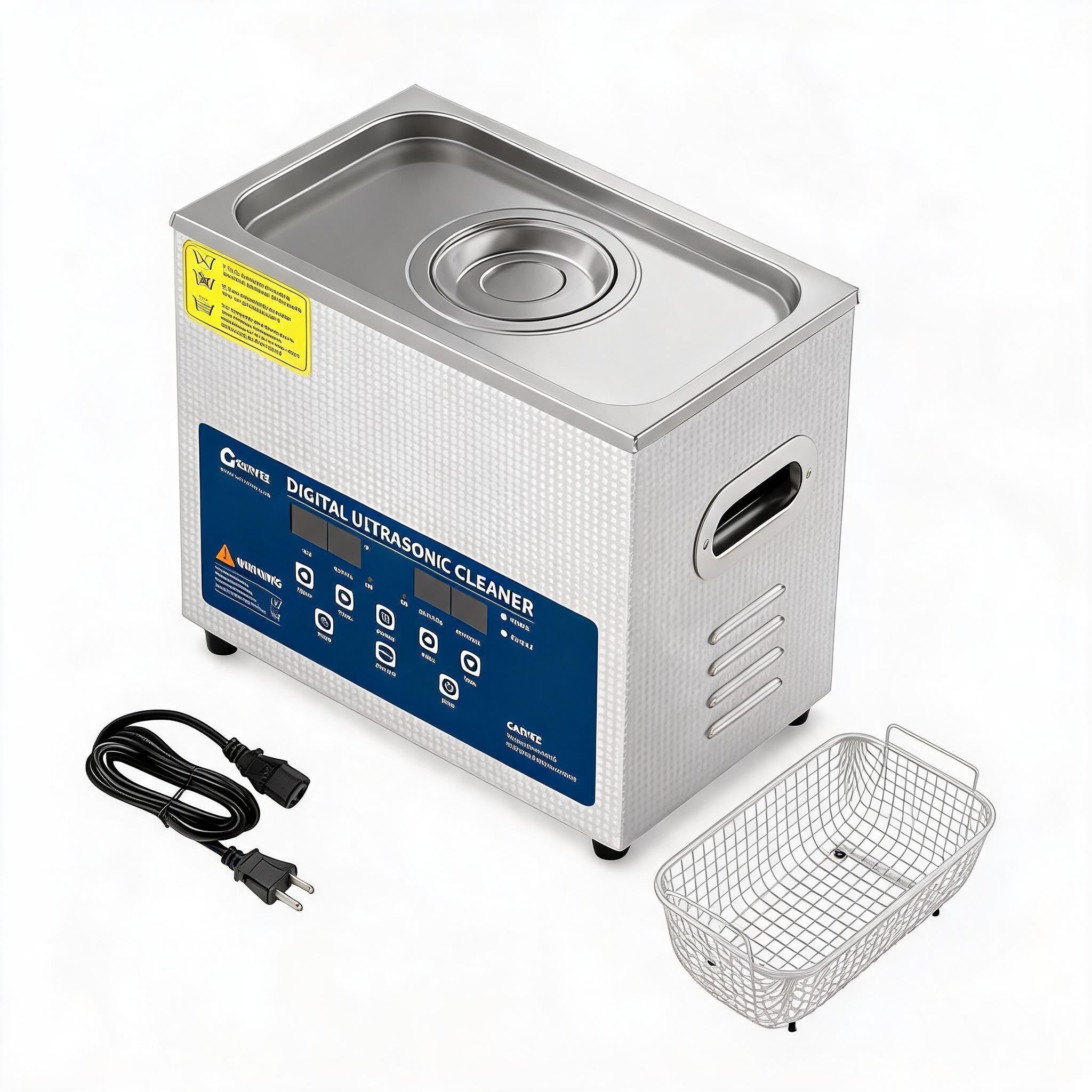 Limpiador ultrasónico Digital 3L 40kHz con Cesta Acero Inoxidable joyería Laboratorio