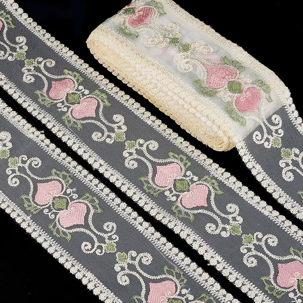 Cinta de encaje bordada de 15 yardas para transformar vestidos sencillos y decoración