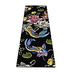 nuveti Yoga Mat Print Extra Thick TPE Non Slip Fitness Exercise Mat with Carrying Bag,72x24 Extra Thick 6MM Exercise & Workout Mat for Yoga, Pilates Fitness and Floor Exercises