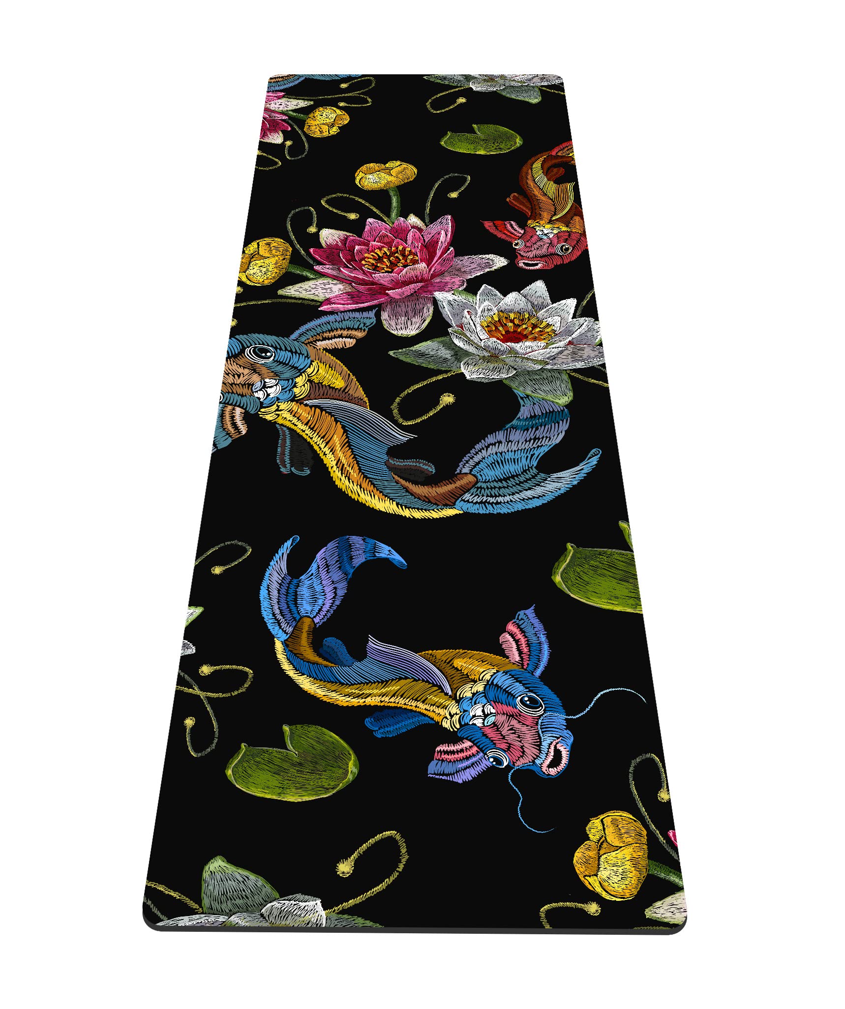 nuveti Yoga Mat Print Extra Thick TPE Non Slip Fitness Exercise Mat with Carrying Bag,72"x24" Extra Thick 6MM Exercise & Workout Mat for Yoga, Pilates