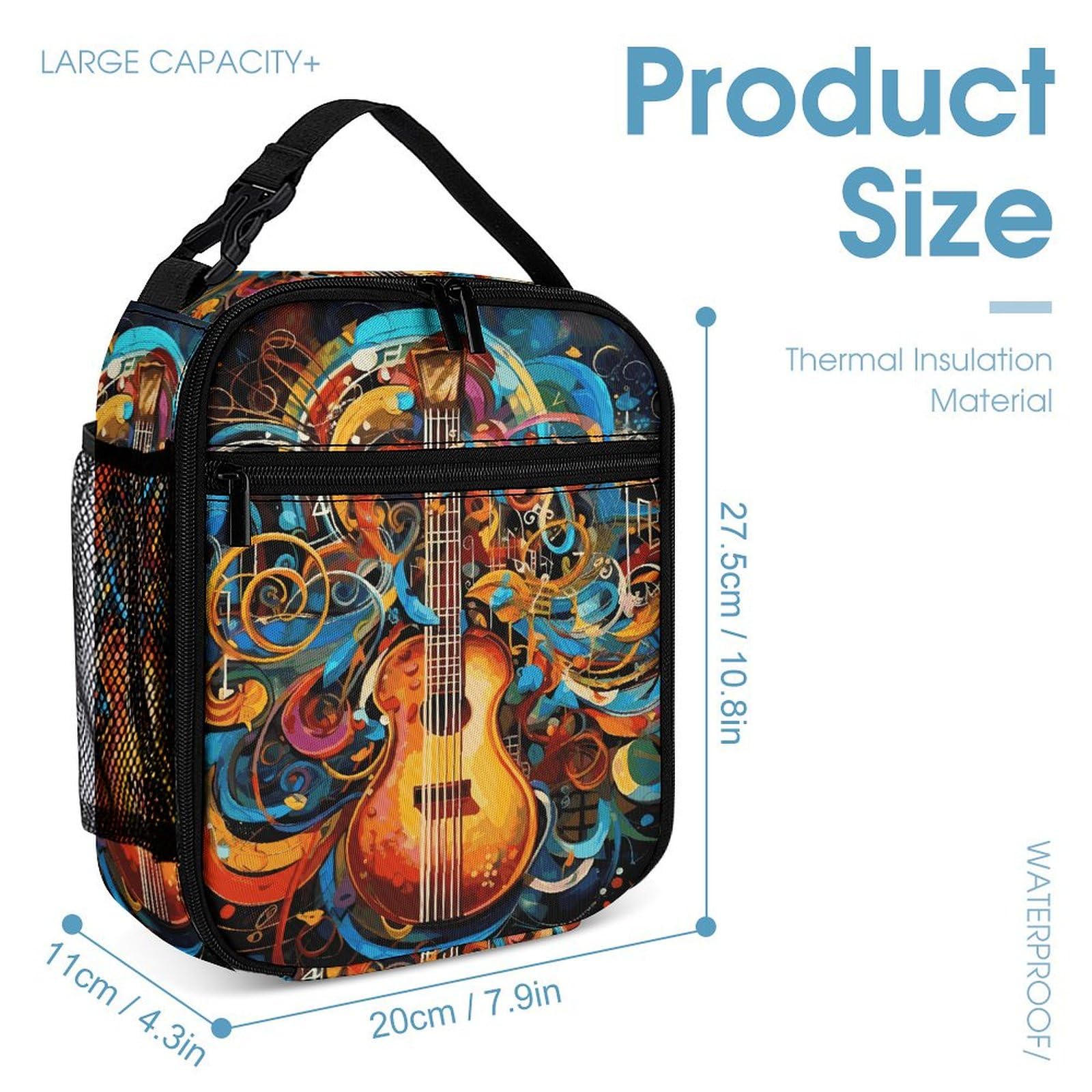 3-teiliges Rucksack-Set, Musik-Serie, Reisetasche, tragbar, lässig, Tagesrucksack, Sport-Rucksäcke mit Lunchbox, Federmäppchen, Musik-Serie, Einheitsgröße, Rucksackrucksäcke, Musik-Serie,