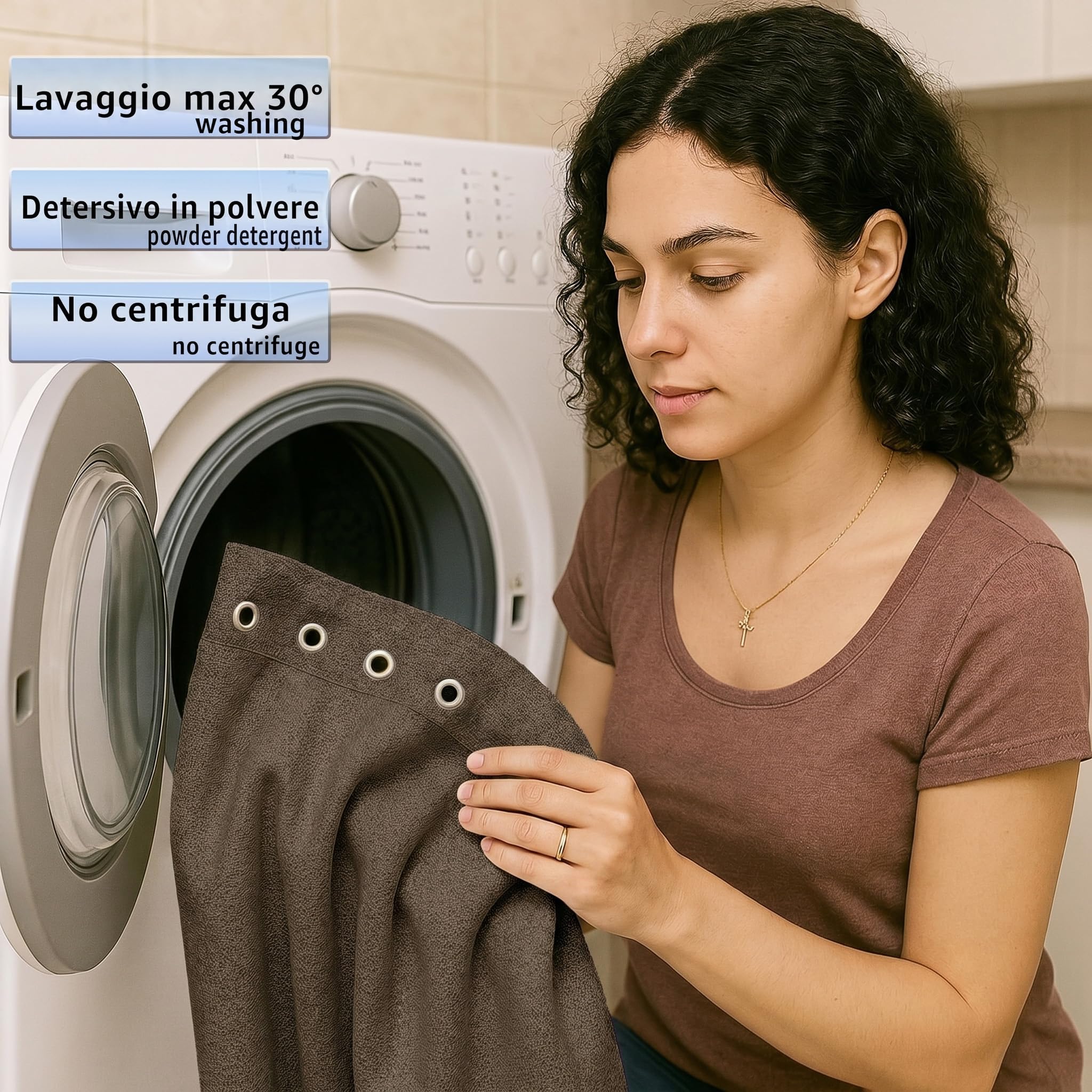 Byour3 -Tende Impermeabili per Esterno con Anelli in Metallo A Caduta Antimuffa - Tende Laterali Gazebo Oscuranti Tenda Parasole per Terrazzo Balcone Tela Solare Frangivista (Tortora, L.300x290H)