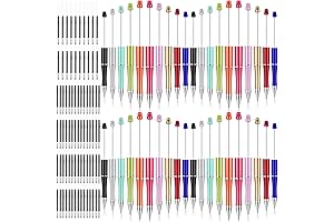 Plastic Beaded Pens, 40 Pcs Bead Ballpoint Pens in Bulk Assorted Bead...