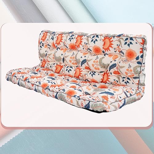 Miniatura 37 de Cojín para columpio de 2-3 plazas, cojines para exteriores con respaldo grueso de 4 pulgadas, almohadilla antidecoloración impermeable para jardín,