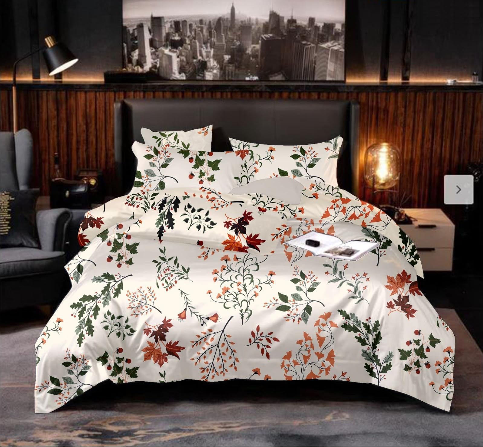 KARIDH Cotton Feel Glace Cotton Elastic Fitted Printed King Size Double Bed Bedsheet With 2 Pillow Cover 350 TC Fits Upto 8 Inches Mattress,Size- 72X78X10 Inches (White Patti) (B0D9DM3PQS) Amazon Price History, Amazon Price Tracker