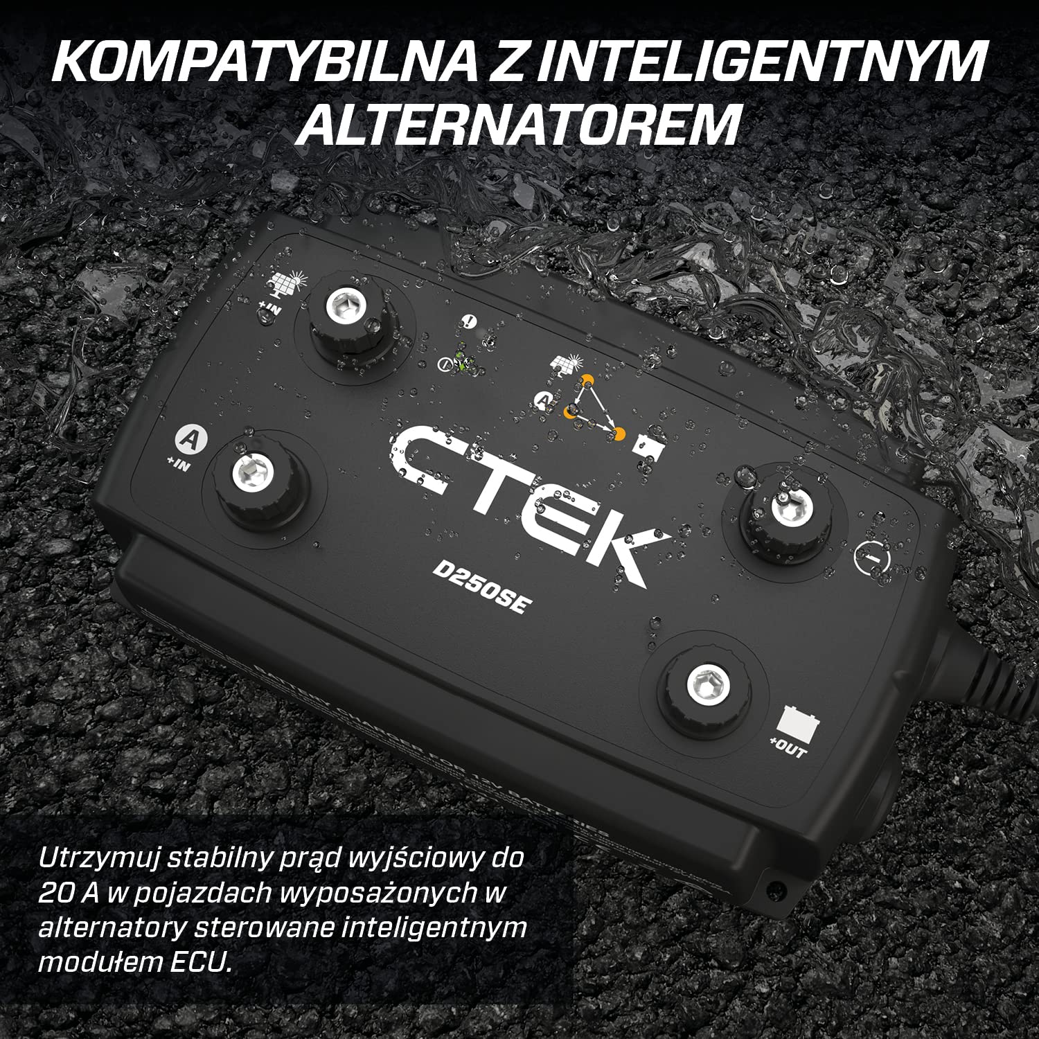 CTEK D250SE, 20A, Ładowarka Akumulatorów I Konserwator 12V Dla Rozrusznika I Akumulatorów Serwisowych W Kamperze, Ciężarówce I 4x4, 12V Ładowarka Akumulatorów Litowych I Smart Alternator Kompatybilny
