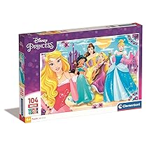 Clementoni-Le Principesse Disney & Sofia Princess Supercolor Puzzle, No Color, 104 Pezzi, 23714