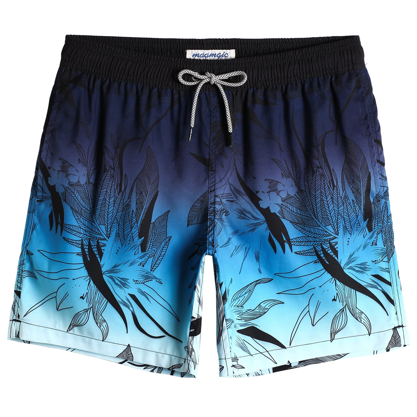 maamgic Mens Swim Trunks Quick Dry Swim Shorts with Mesh Lining Funny Swimwear Bathing Suits 7inch