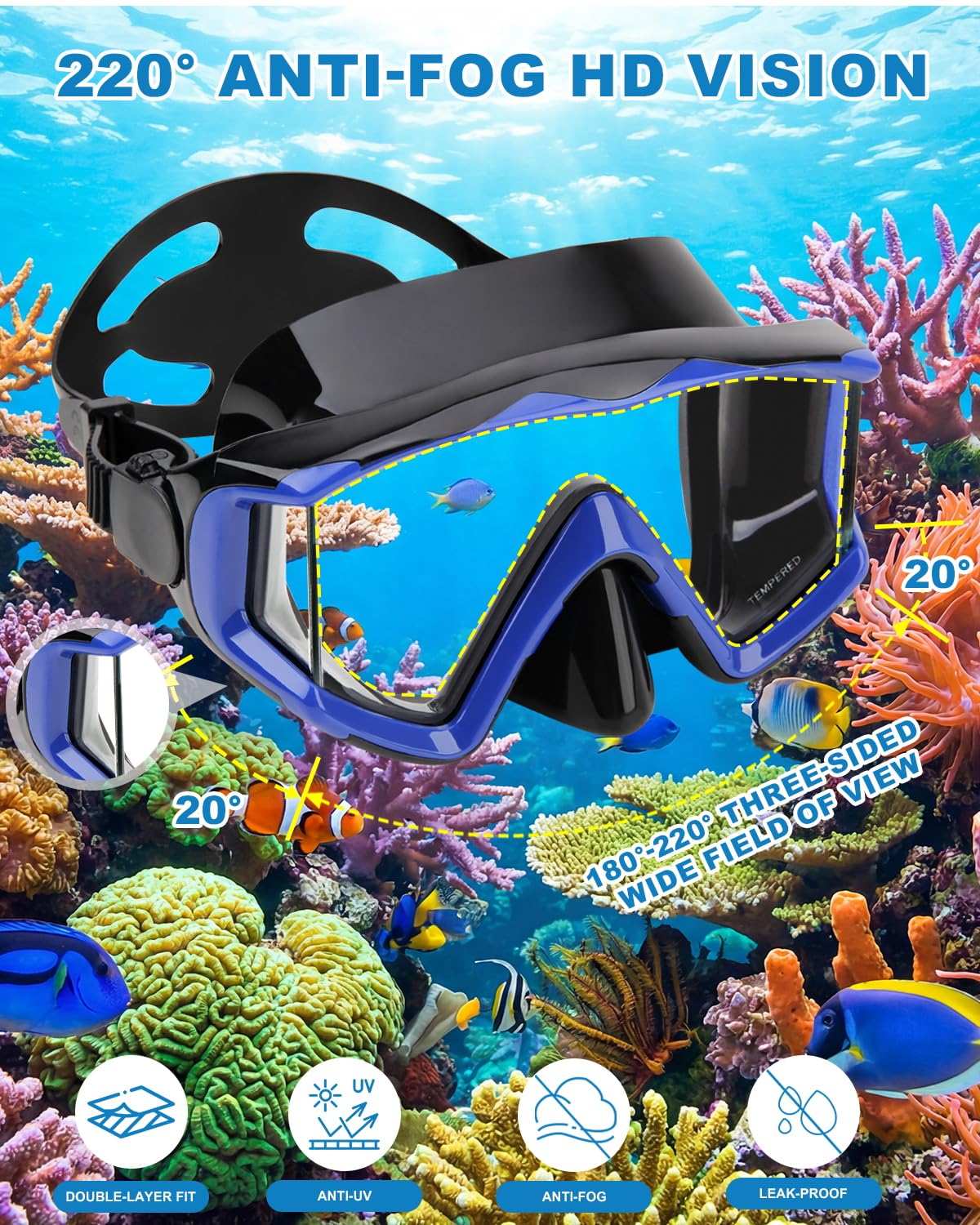 Aqua A Dive Sports Sprzęt do nurkowania maska do nurkowania sprzęt do nurkowania sprzęt do nurkowania okulary pływackie zestaw do nurkowania maska do nurkowania