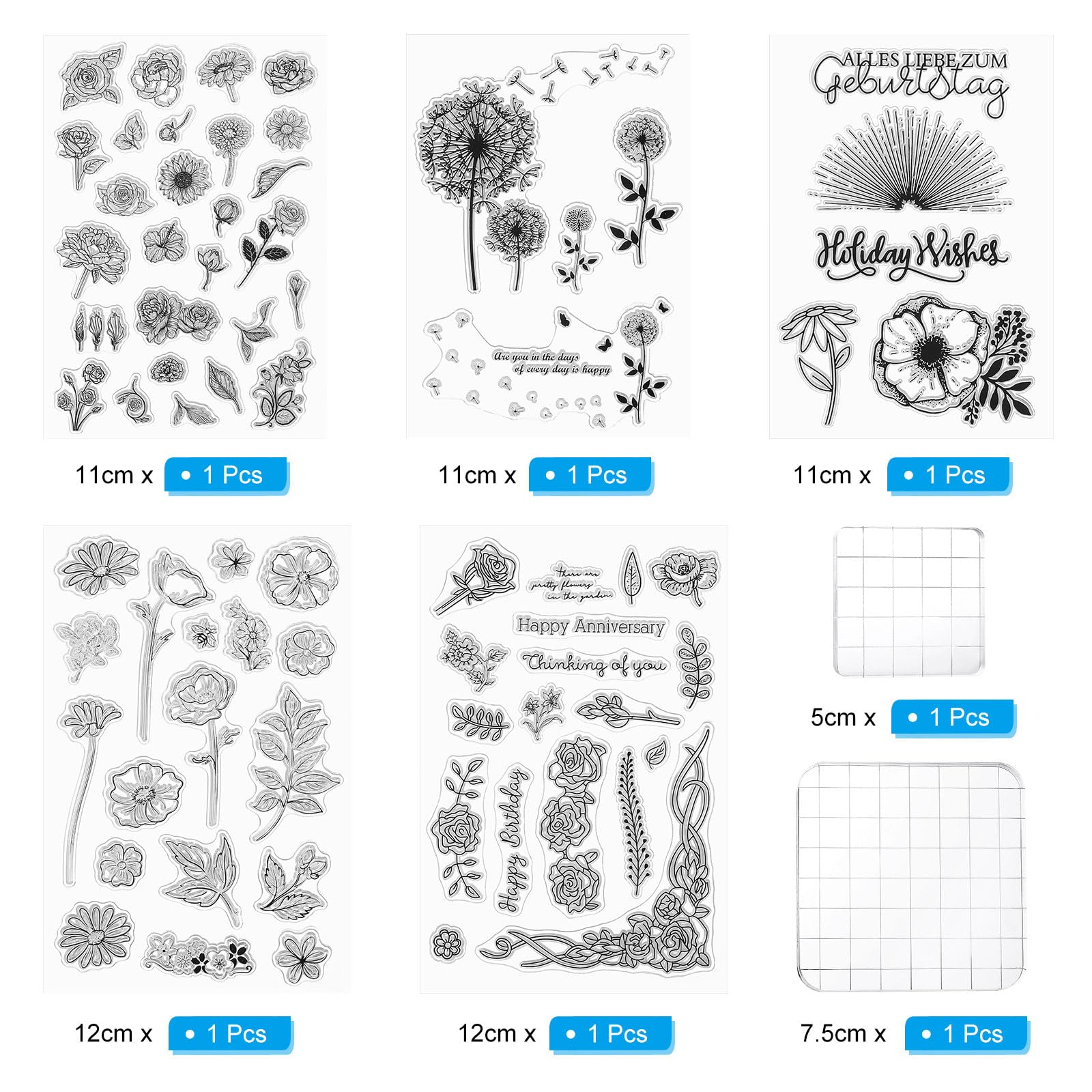 PATIKIL Silicone Stamps and Acrylic Stamp Blocks Tool - Image 3