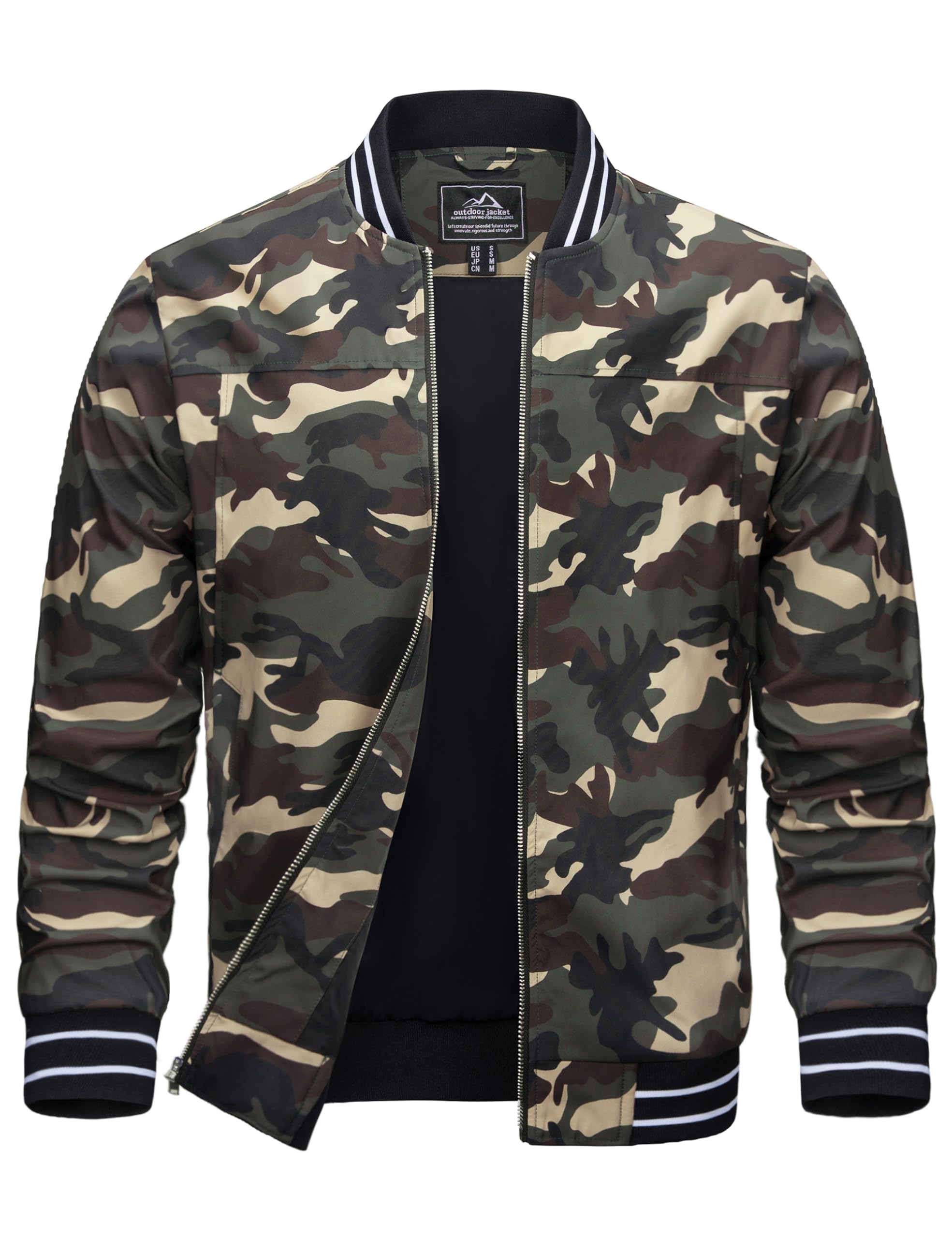 MAGCOMSEN Men's Bomber Jacket Lightweight Windbreaker Stylish Casual Jacket