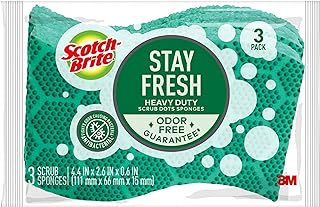 Scotch-Brite Scrub Dots Heavy Duty Scrub Sponge, 3 Scrub Sponges