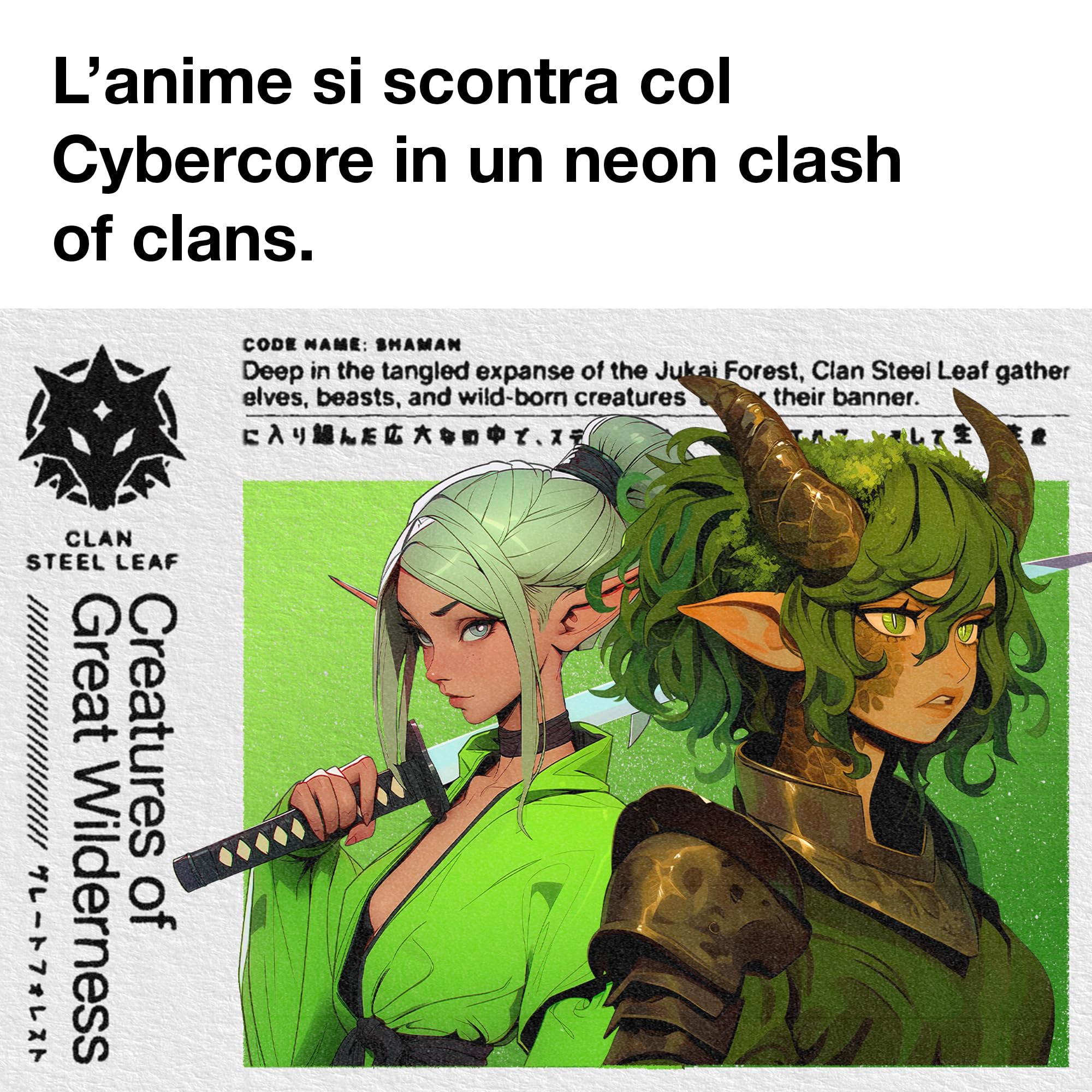 MTG - Custodie per carte da 105 ct, stile anime e manga, clan elfo, finitura laminata + frontale trasparente, 66 x 92 mm, dimensioni standard