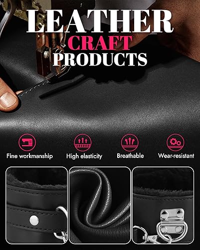 Miniatura 6 de UTIMI - Juego de restricciones para sexo Bondage BDSM, con esposas ajustables, cuello, tobillera, cuentas de dados con enchufe anal, juegos para