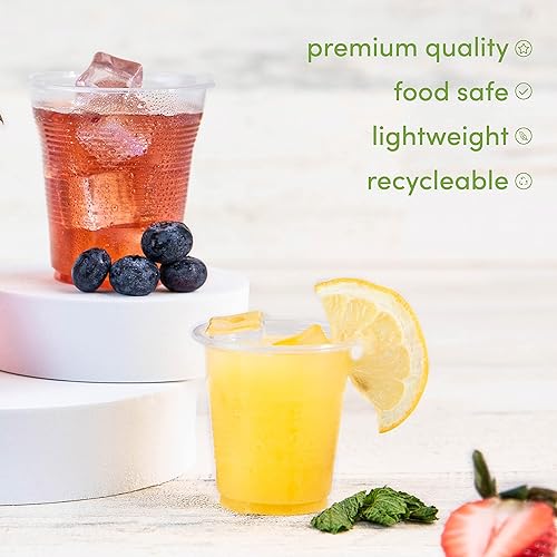 Miniatura 5 de Vasos de plástico transparente de 5 onzas, para cualquier ocasión, vasos desechables de té helado, jugo, refrescos y café para fiestas, picnic,