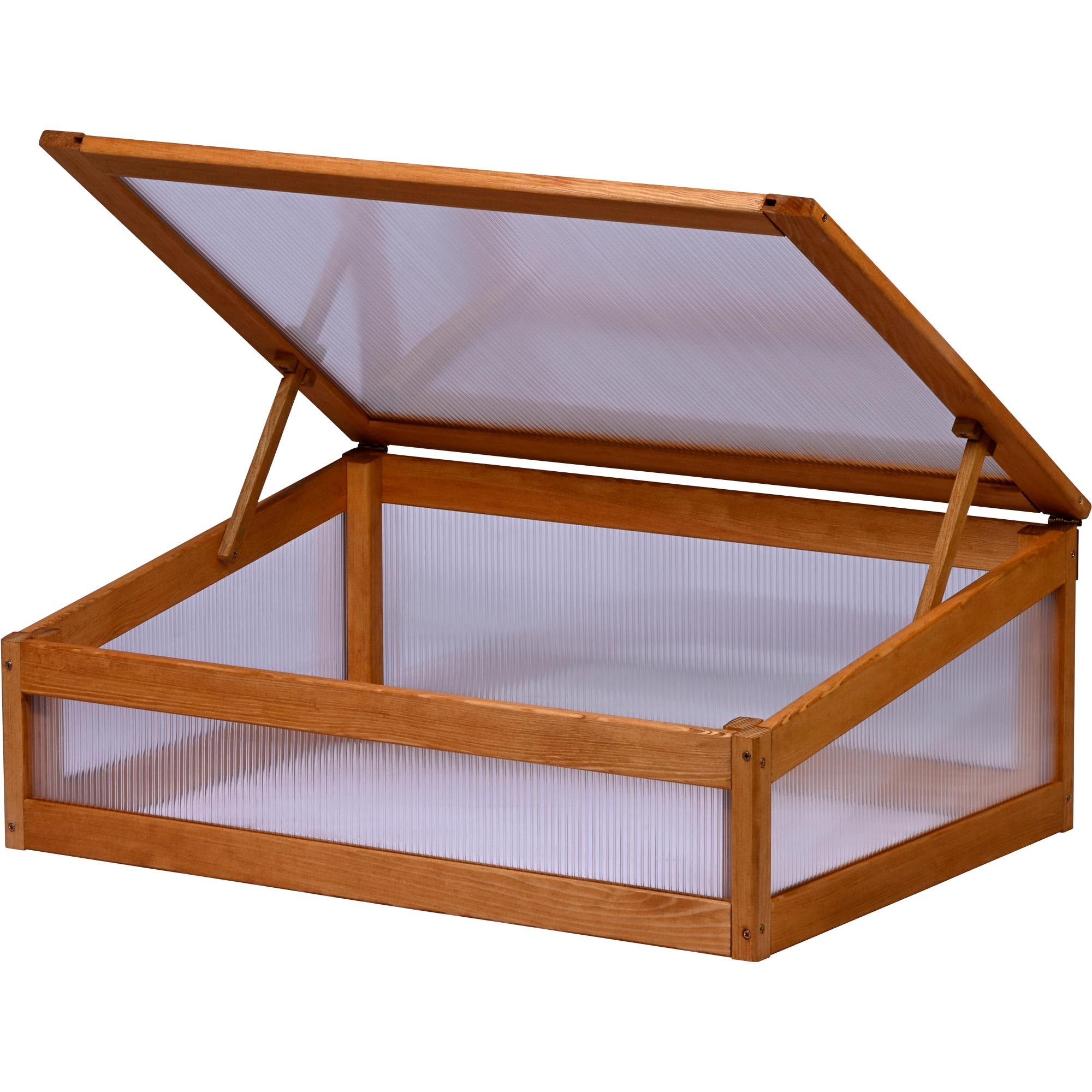 dobar® Drewniana nakładka do inspektu sześcienna 2.0 - skrzynka na inspekty do ogrodu - 76 x 56 x 20 cm - brązowa