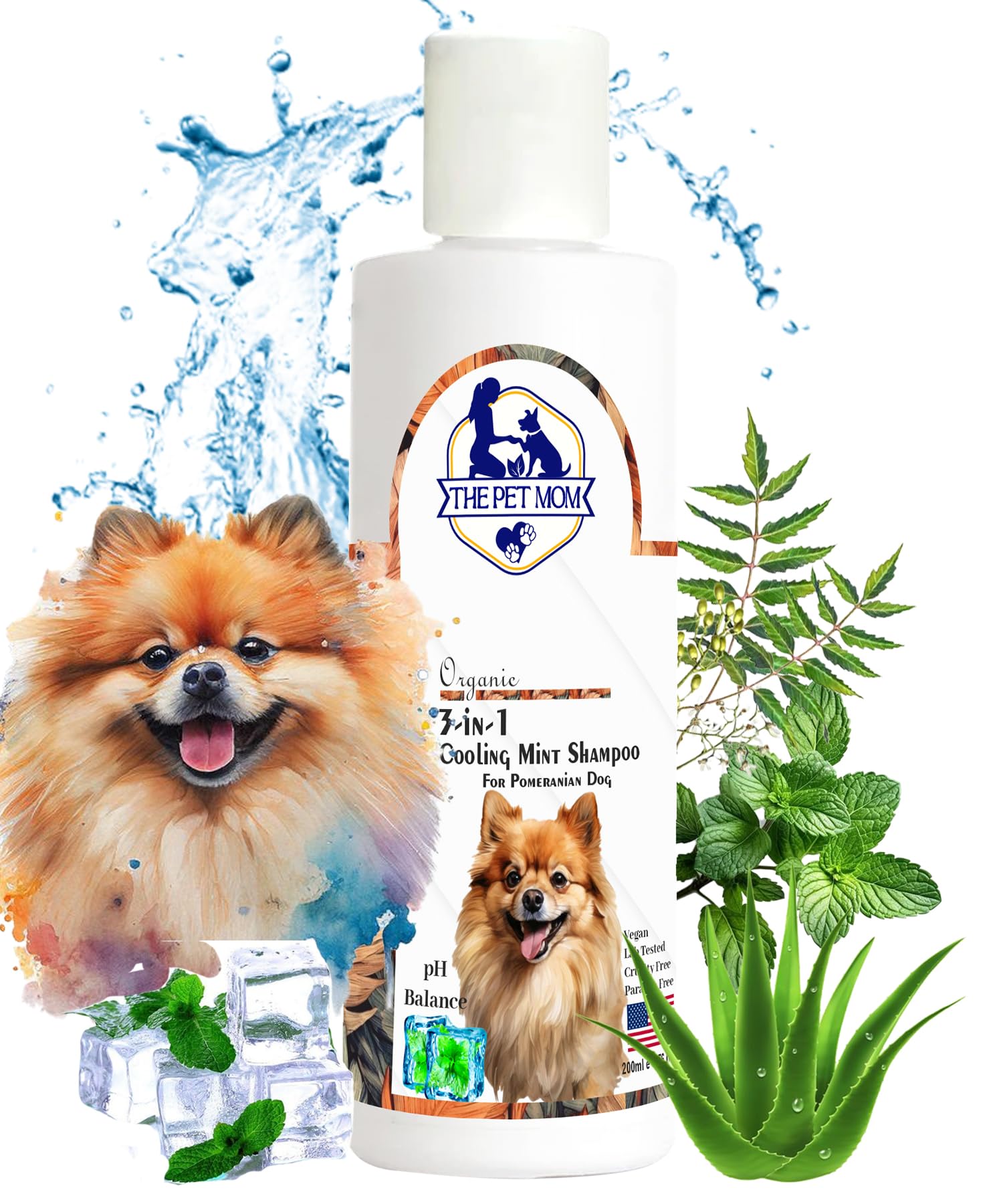 The Pet Mom 3 in 1 Cooling Mint Shampoo For Pomeranian Dog, Puppy |Fresh Cooling Effect, Clean, Soft & Conditioned Coat |Cool Dog Shampoo For Quick Refreshening |Healthy Skin Coat All Dog Breed –200Ml (B0D2PKF3RT) Amazon Price History, Amazon Price Tracker
